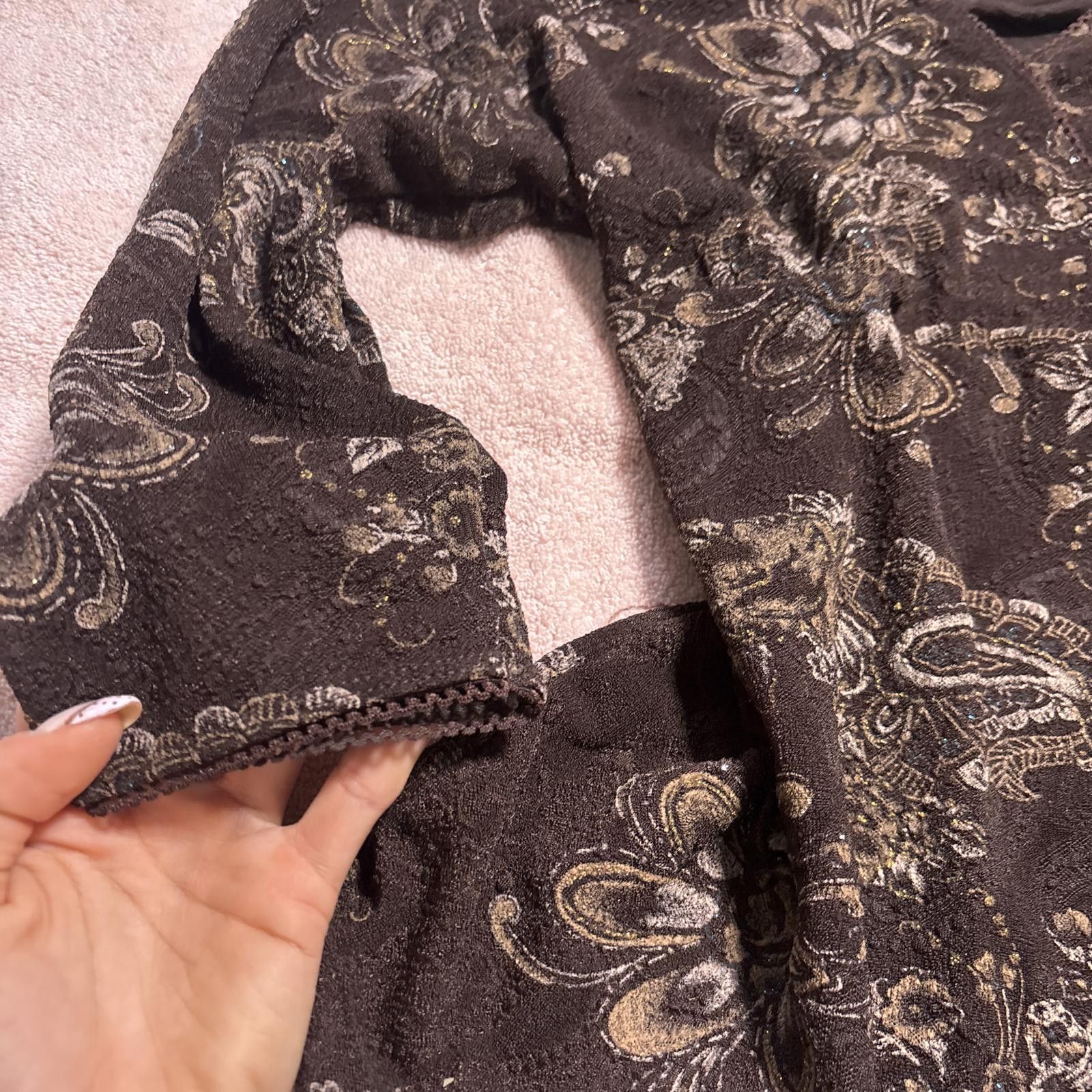 Other y2k fairy core floral brown blouse top Size L / US 10 / IT 46 - 3 Thumbnail