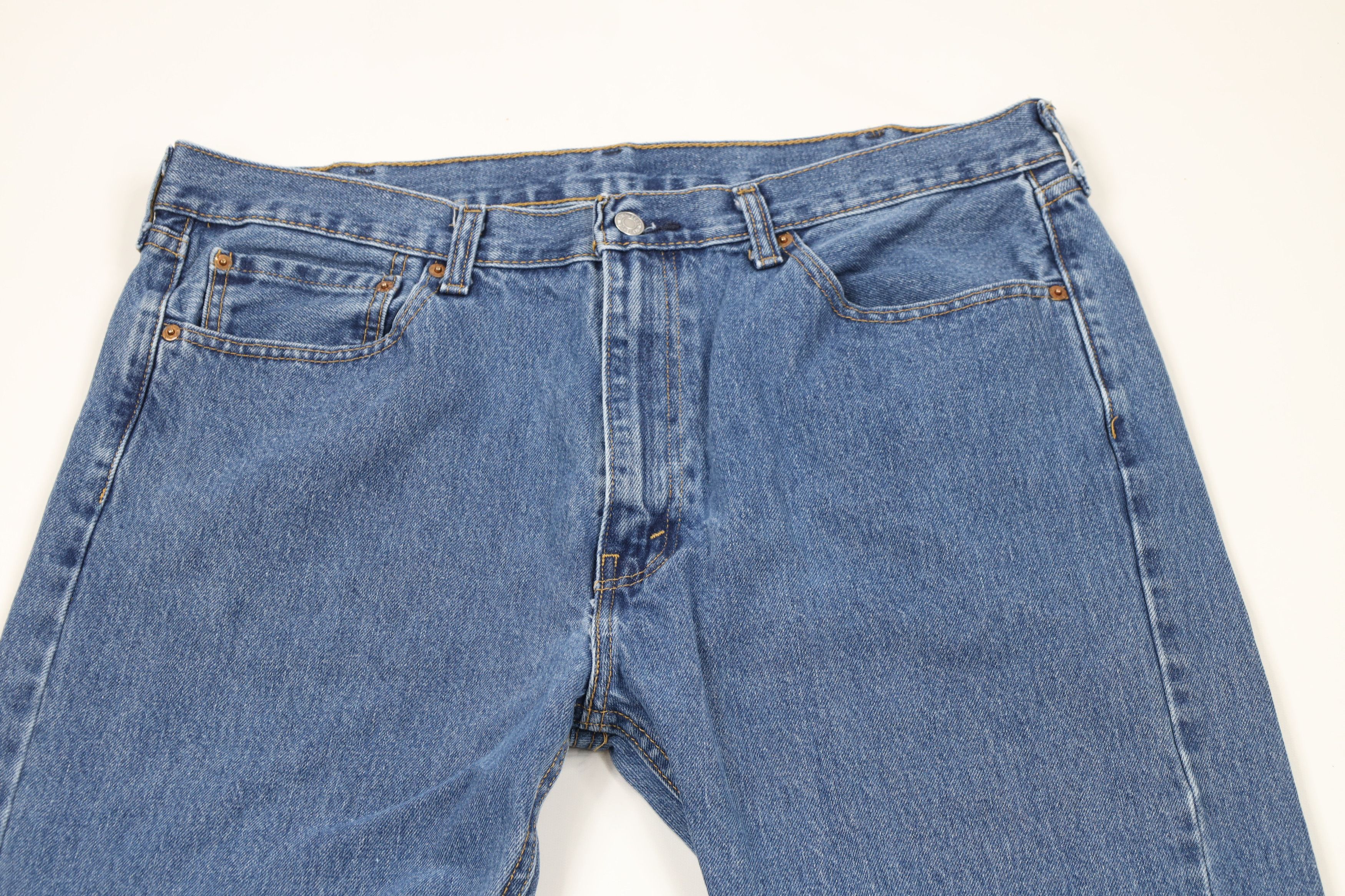 Levi's × Vintage Vintage Y2K Levis 505 Fit Straight Leg Denim Jeans Blue Size US 38 / EU 54 - 2 Thumbnail
