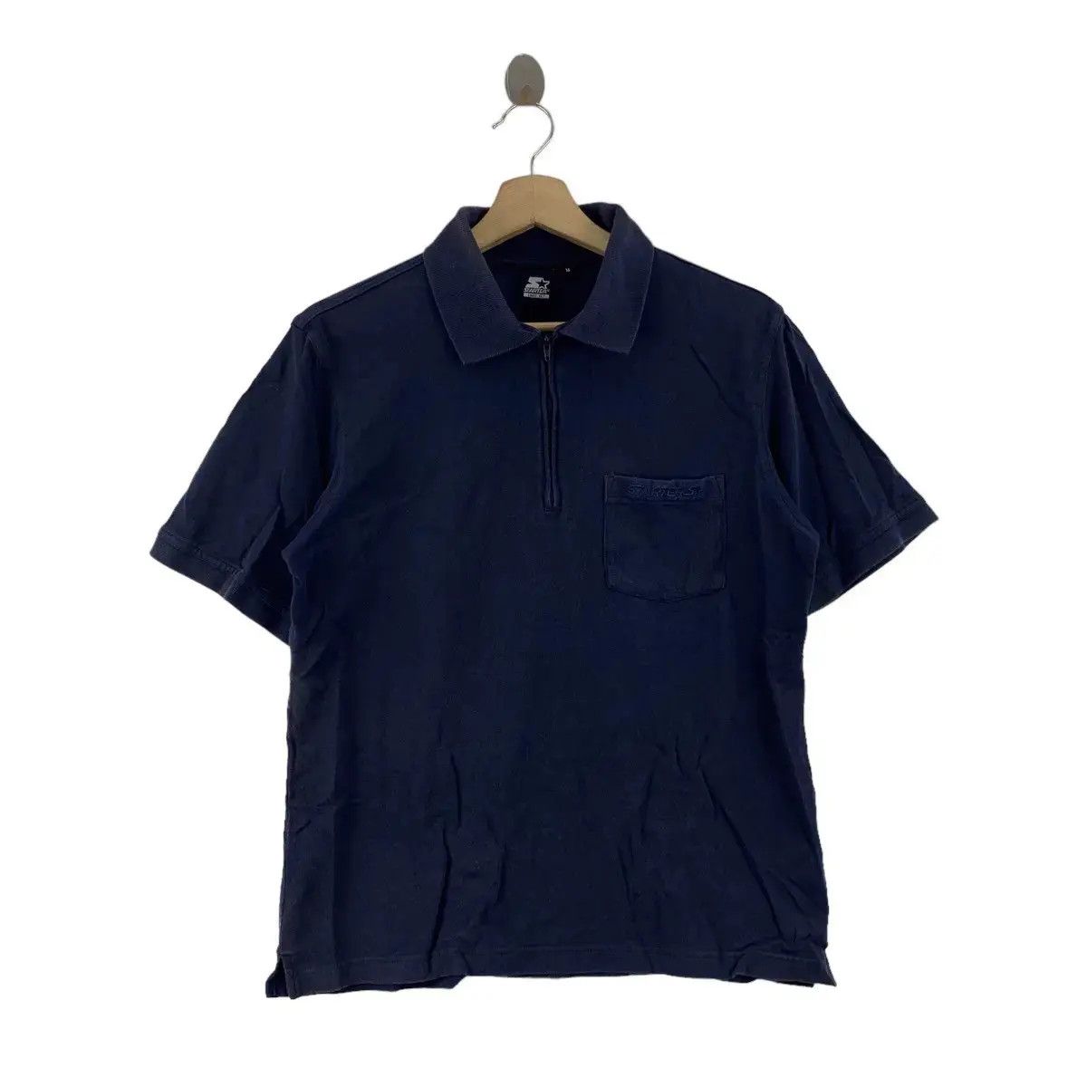 NBA × Starter × Vintage Vintage STARTER NBA Sport Athletic Navy Polo Tee Shirt Size US M / EU 48-50 / 2 - 1 Thumbnail