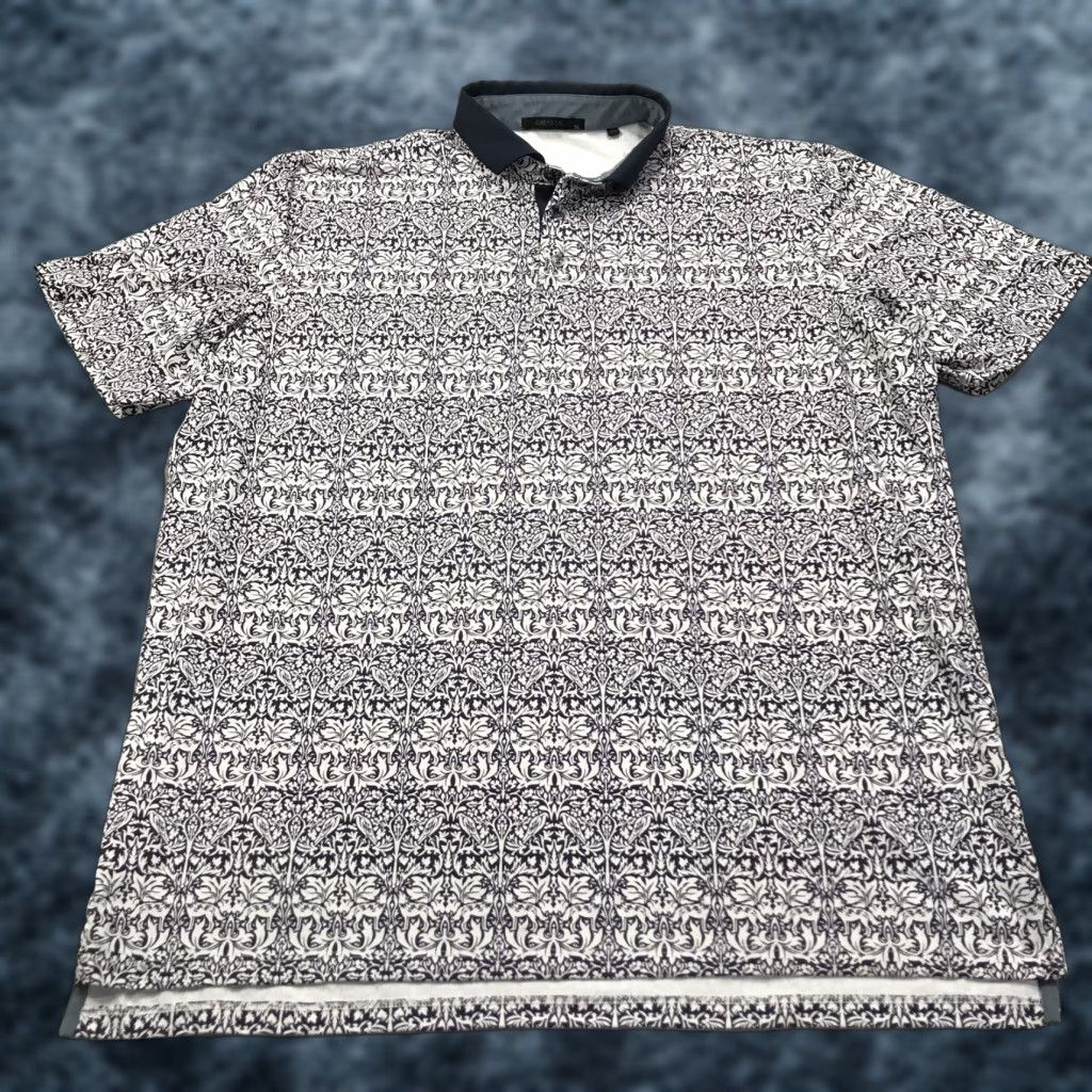 Vintage Greyson Polo Shirt Mens XL Purple Geometric Golf Logo Casual Short Sleeve Polo XXL? Size US XL / EU 56 / 4 - 1 Thumbnail