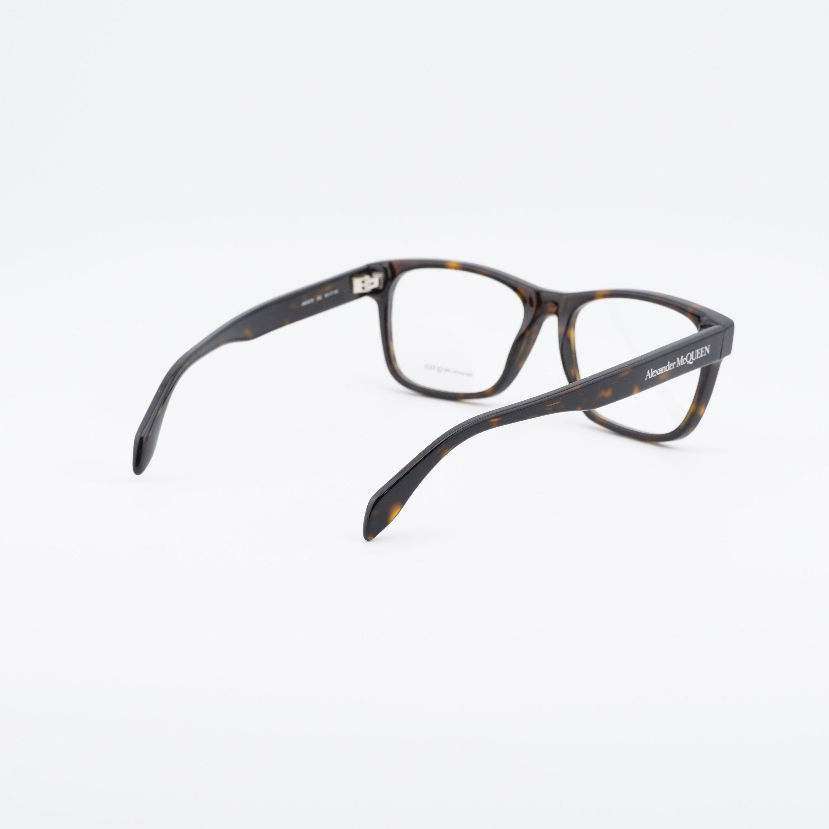 Alexander McQueen Alexander McQueen AM0307O 002 Eyeglasses Havana 55mm Square Size ONE SIZE - 6 Thumbnail
