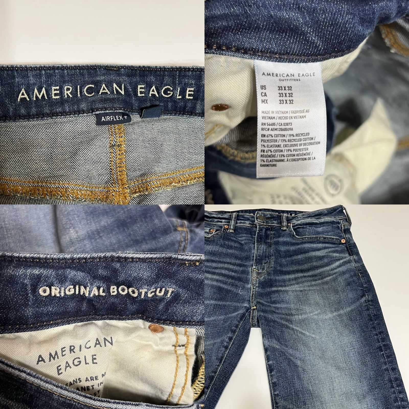 American Eagle Outfitters Jeans Regular Bootcut 33 Waist 31 Inseam