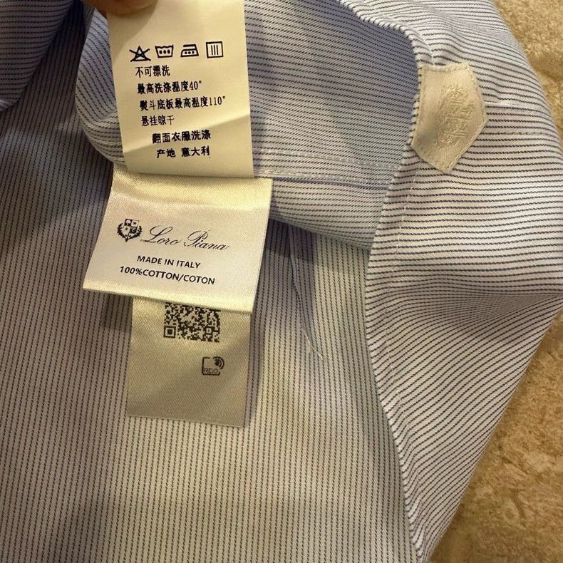 Loro Piana LORO PIANA Pure cotton shirt Size US L / EU 52-54 / 3 - 3 Thumbnail