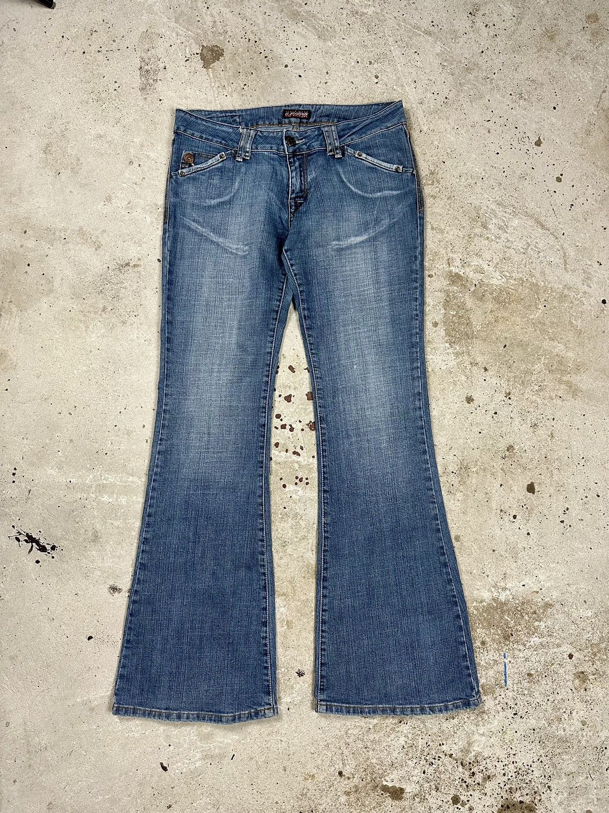 If Six Was Nine × Le Grande Bleu (L.G.B.) × Vintage Vintage Y2K Flare Wide Legs Baggy Denim Pants Size US 30 / EU 46 - 10 Thumbnail