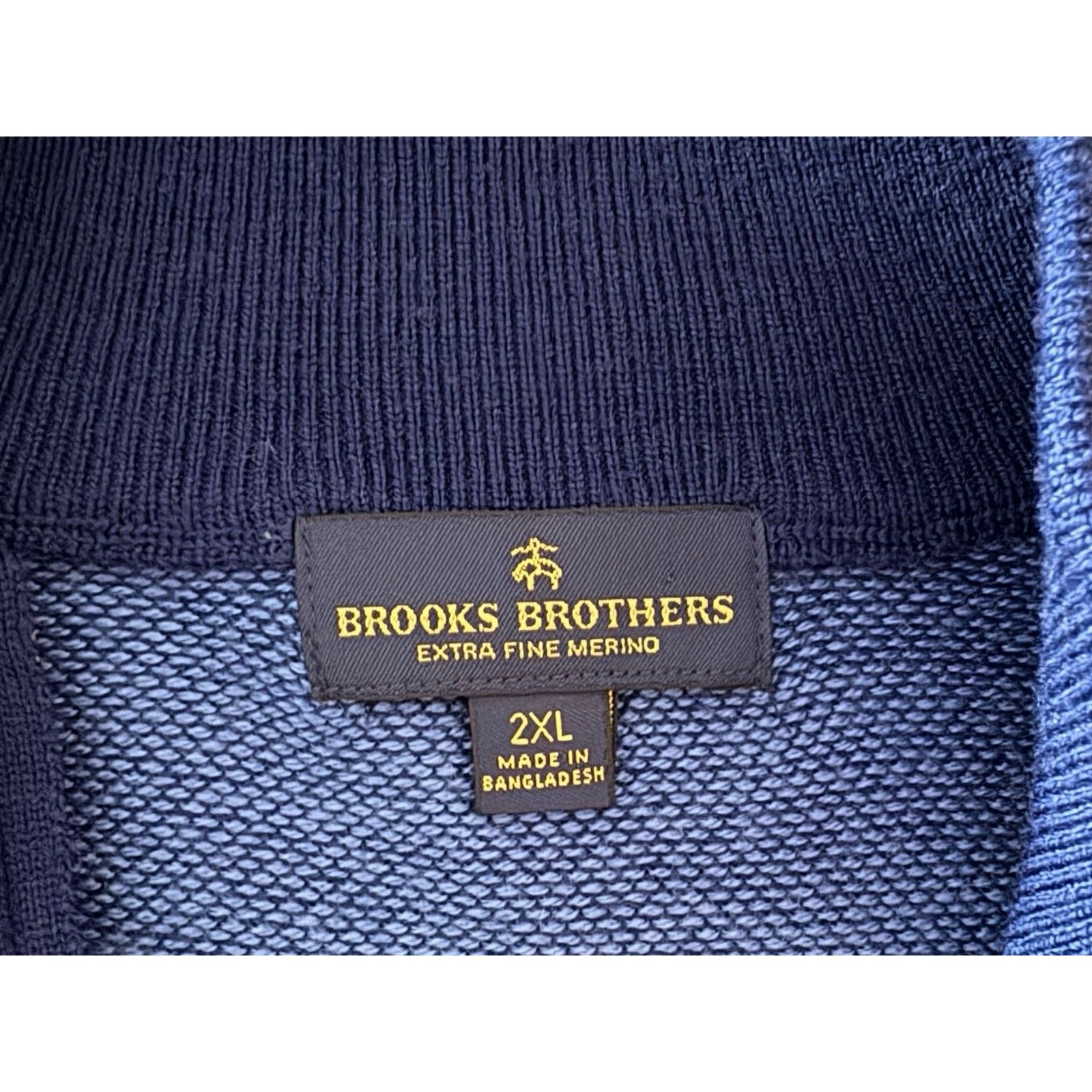 Brooks Brothers Brooks Brothers Sweater Blue Extra Fine Merino Wool Size US XXL / EU 58 / 5 - 7 Thumbnail