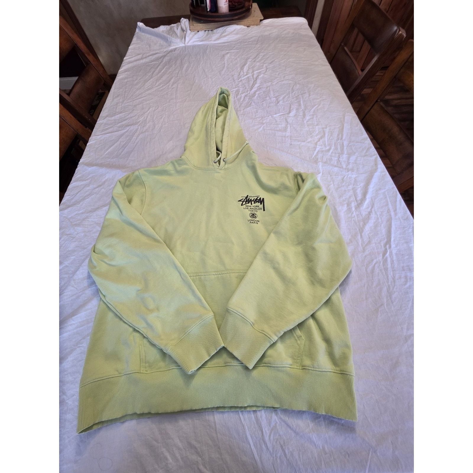 Stussy Stussy World Tour Logo Men's Size Xl Green Hoodie Sweatshirt Size US XL / EU 56 / 4 - 7 Thumbnail