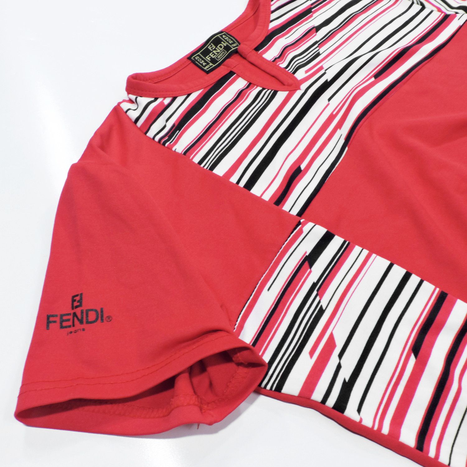 Fendi FENDI RED STRIPED T-SHIRT Size M / US 6-8 / IT 42-44 - 8 Thumbnail
