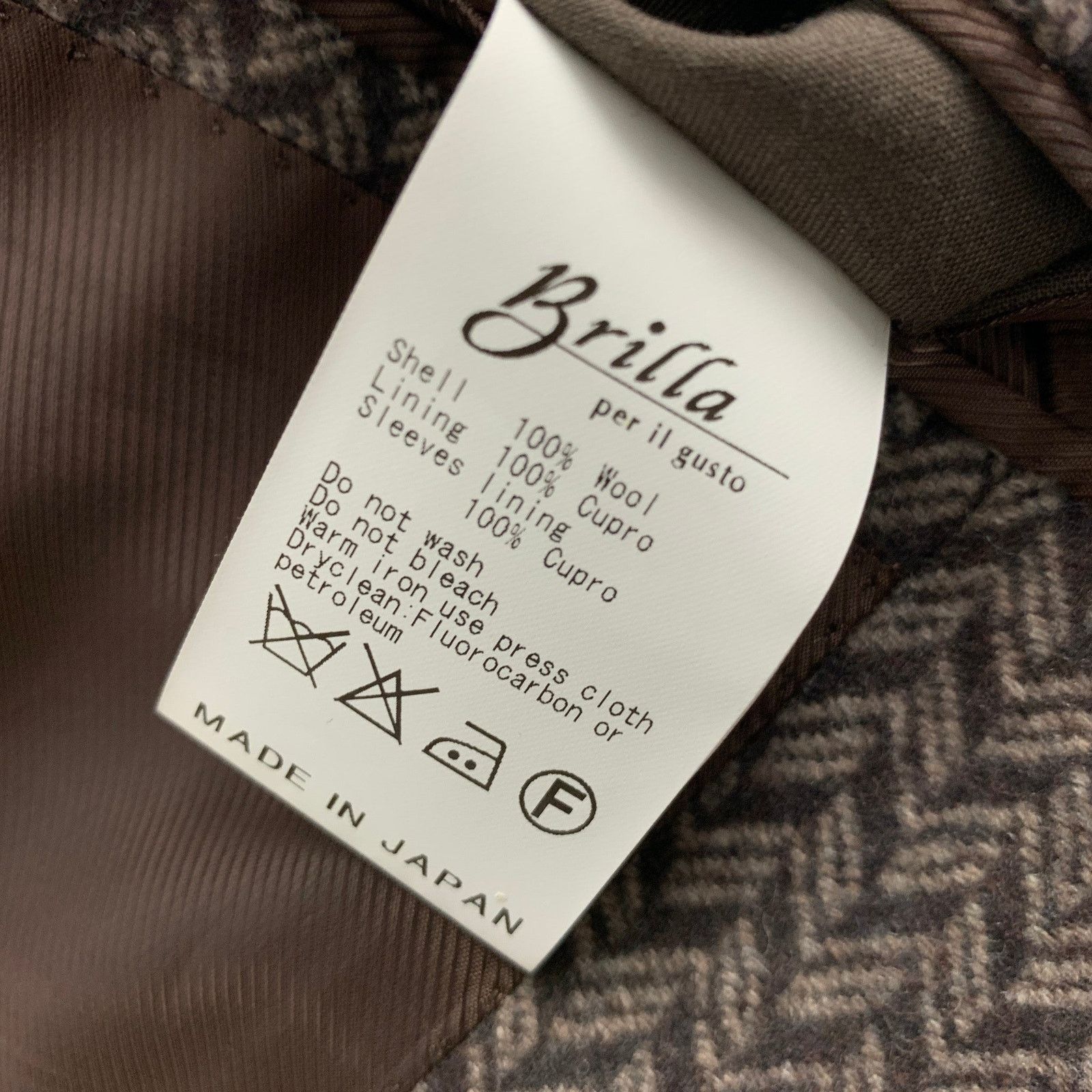Other Brown & Beige Herringbone Wool Single Breasted Sport Coat Size 34R - 7 Thumbnail