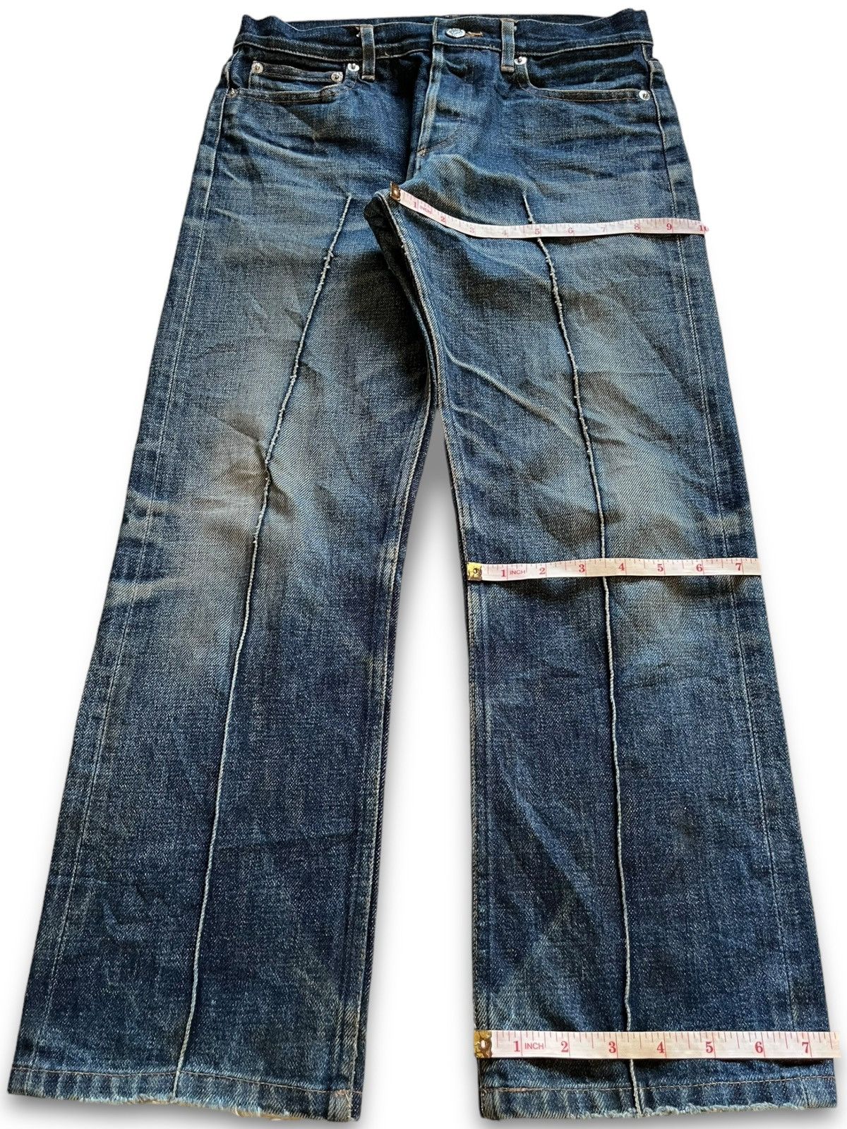 Vintage A.P.C Paris Selvedge Button Fly Mud Wash Jeans