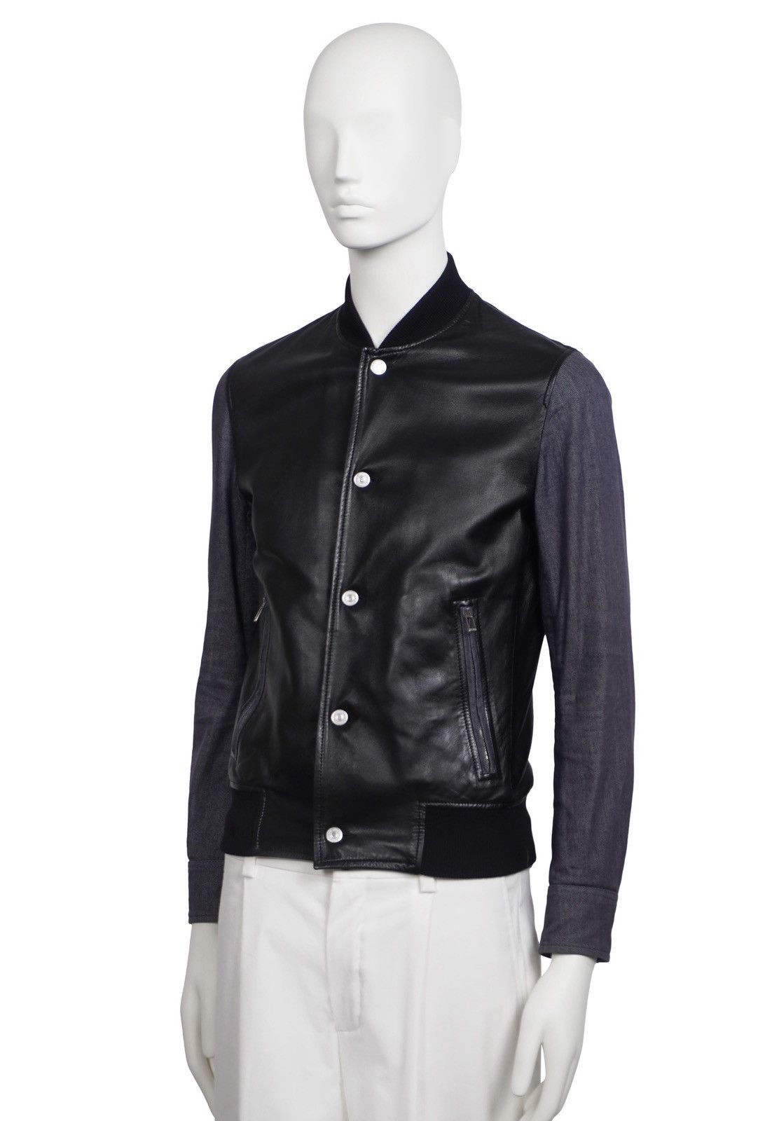 Dior DIOR HOMME F/W 2013 Leather/Denim Hybrid Jacket 44 Size US S / EU 44-46 / 1 - 2 Thumbnail