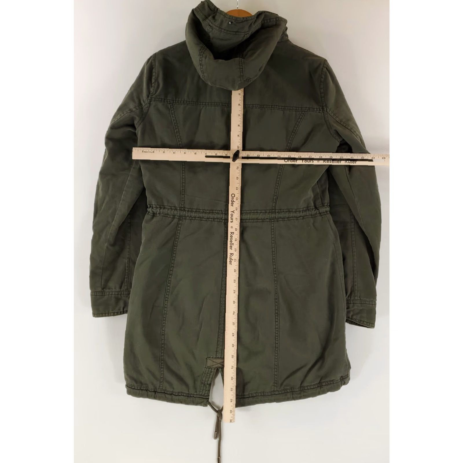 Abercrombie & Fitch Abercrombie & Fitch Military Jacket Sherpa Lined Green Hooded Womens L Jacket Size L / US 10 / IT 46 - 7 Thumbnail