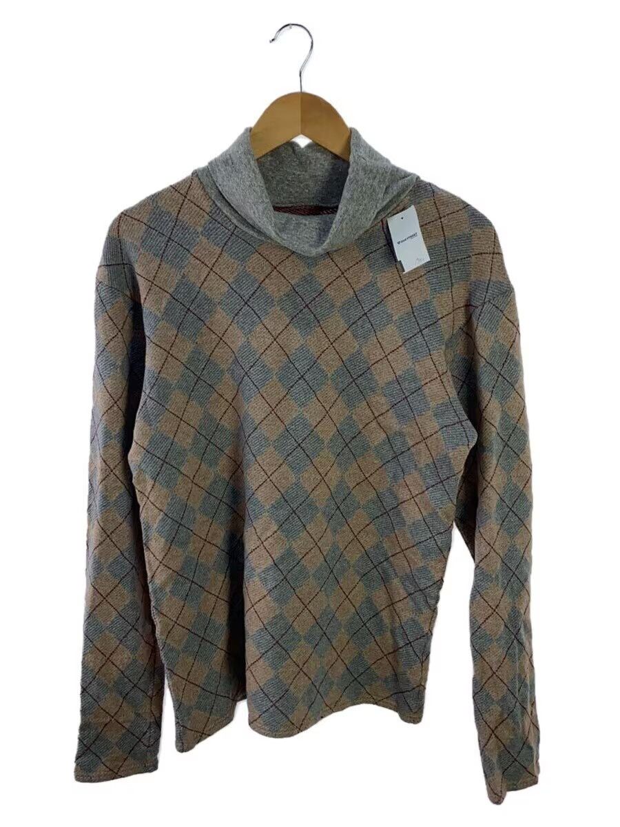 Argyle Turtleneck Knit Sweater