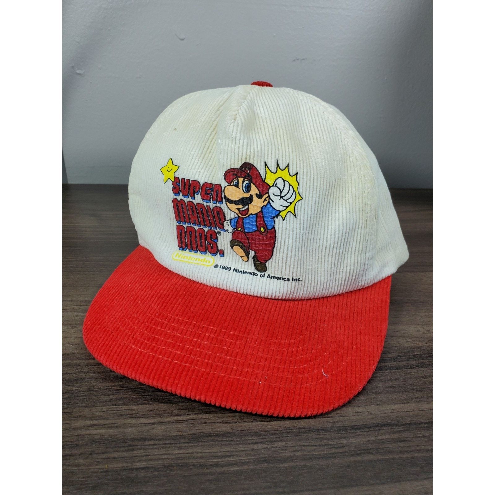 Nintendo × Vintage RARE Vintage 1989 Nintendo Super Mario Bros Corduroy Hat Cap Size ONE SIZE - 9 Thumbnail
