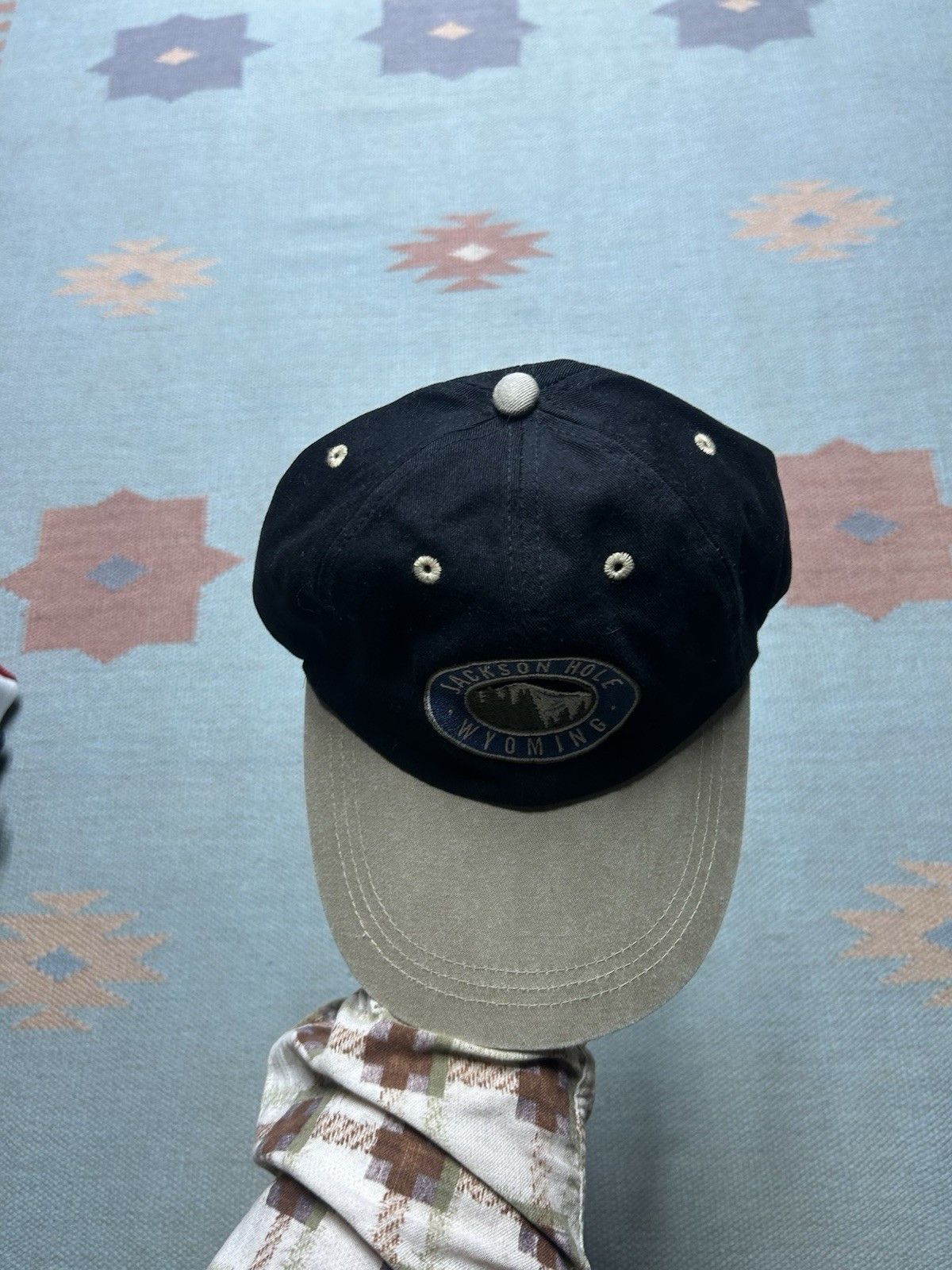 Vintage Vintage hat Jackson hole Wyoming embroidered mountain nature Size ONE SIZE - 3 Thumbnail