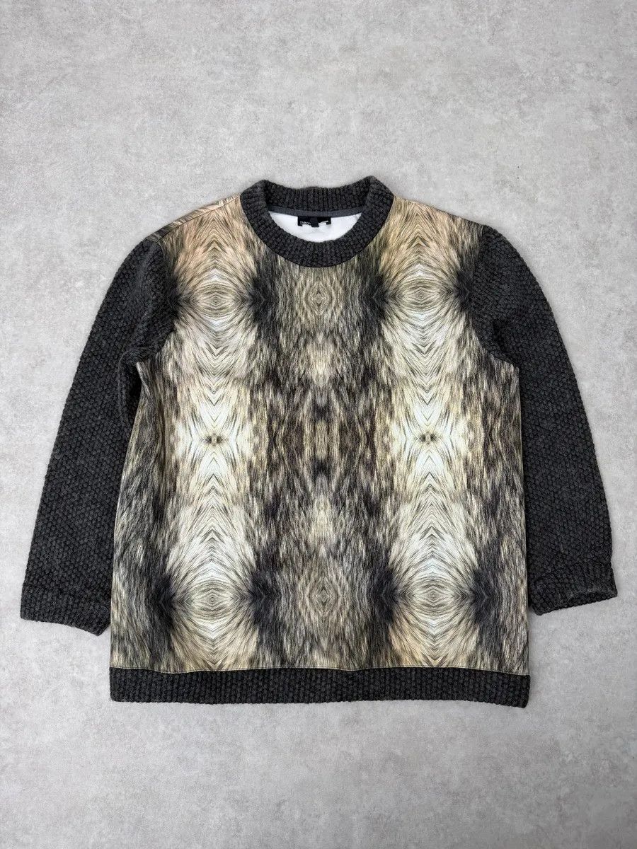 Emporio Armani AW2014 Emporio Armani Faux Fur Trompe L’oeil Sweater Size US S / EU 44-46 / 1 - 4 Thumbnail