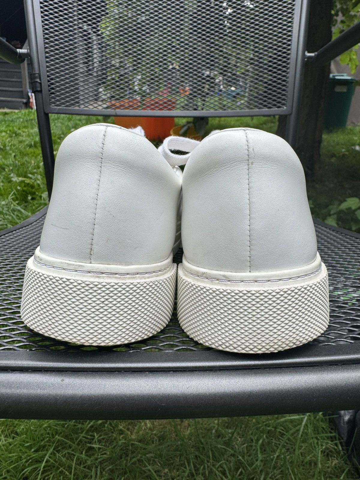 Miu Miu Miu Miu White Leather Sneakers – Size 39 EU / US 8.5 Size US 9 / IT 39 - 4 Thumbnail