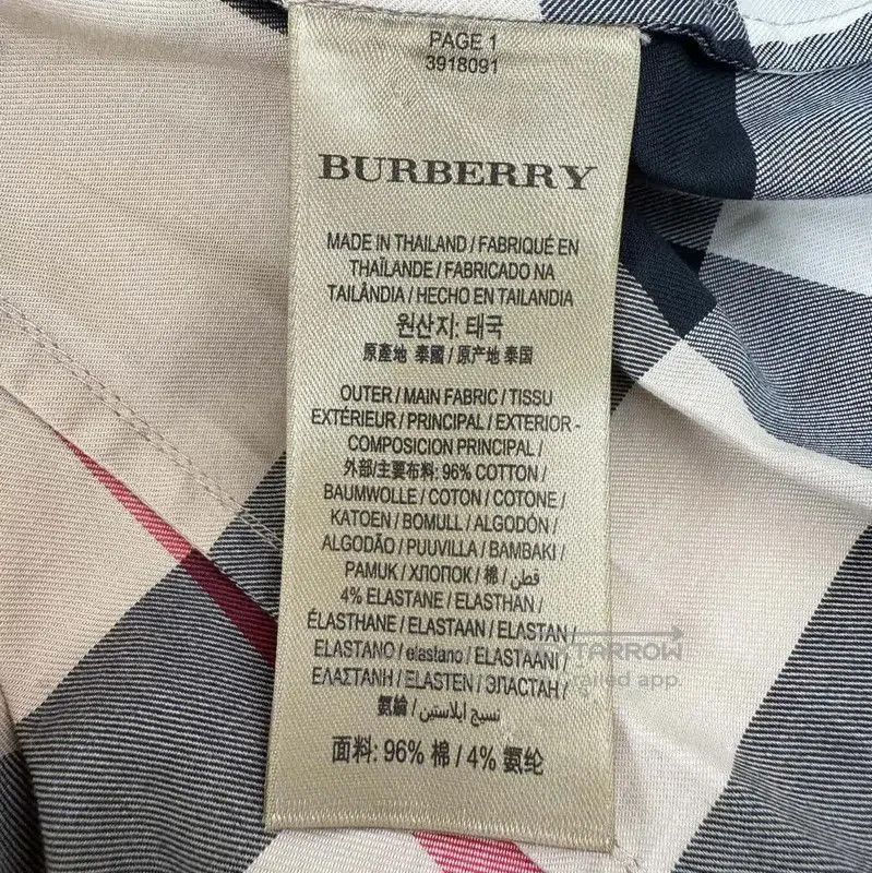 Burberry Burberry Color-Blocked Cotton Shirt for Women. Size XS / US 0-2 / IT 36-38 - 4 Thumbnail
