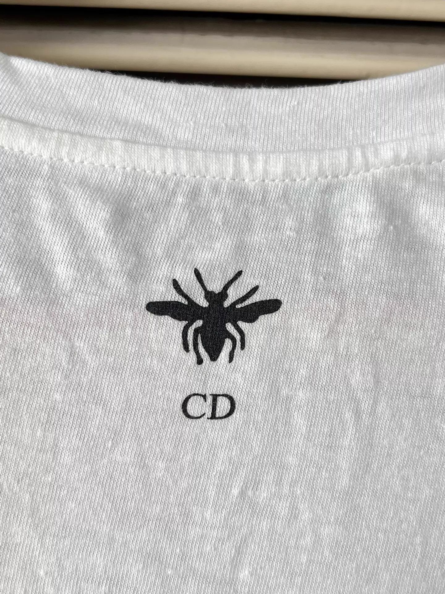 Dior Dior WhiteT-Shirt XS French Text + Bee Embroidery Size XS / US 0-2 / IT 36-38 - 4 Thumbnail