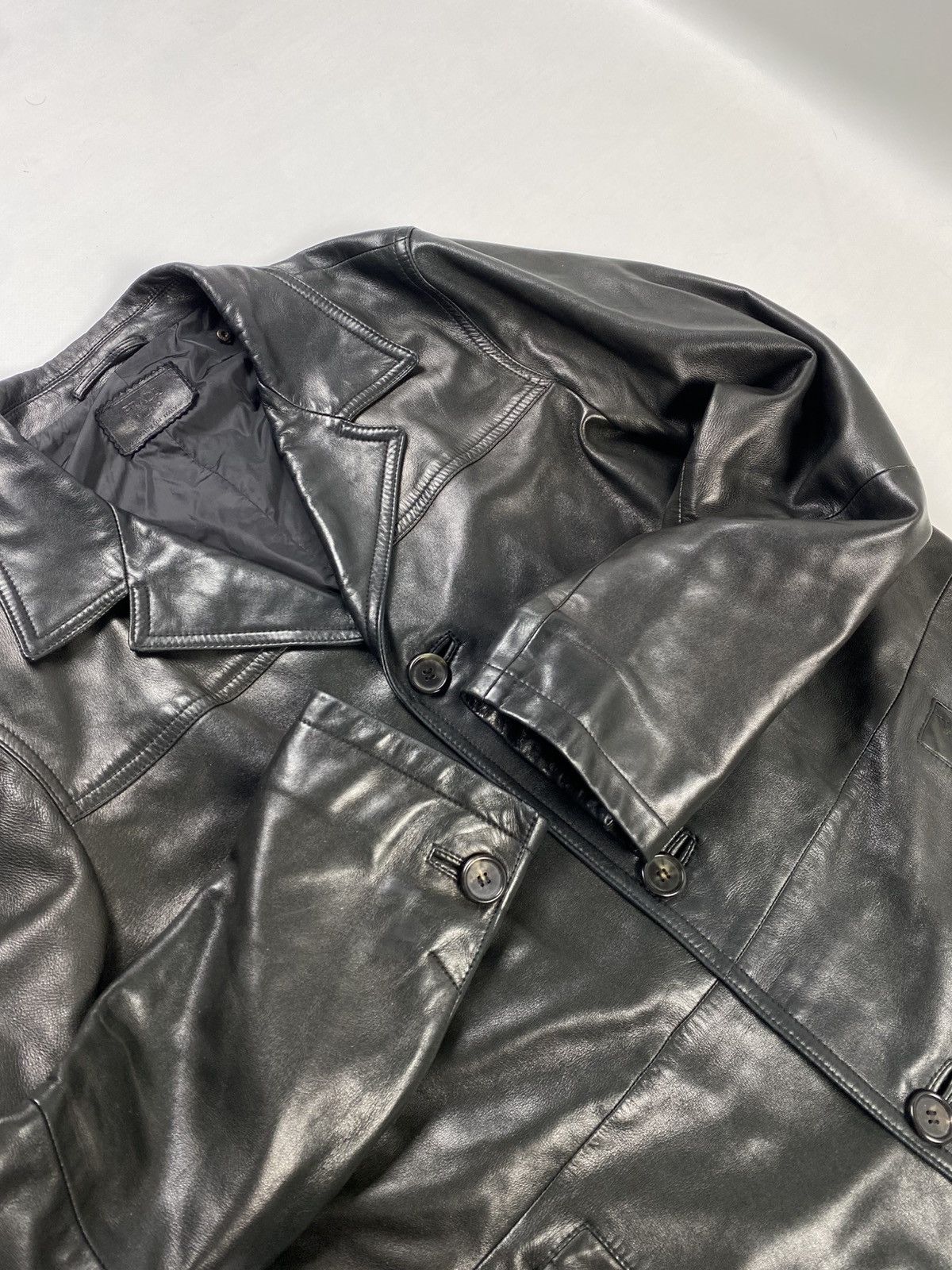 Prada Prada Leather Jacket, Coat + Neylon Vest Size US XL / EU 56 / 4 - 10 Thumbnail