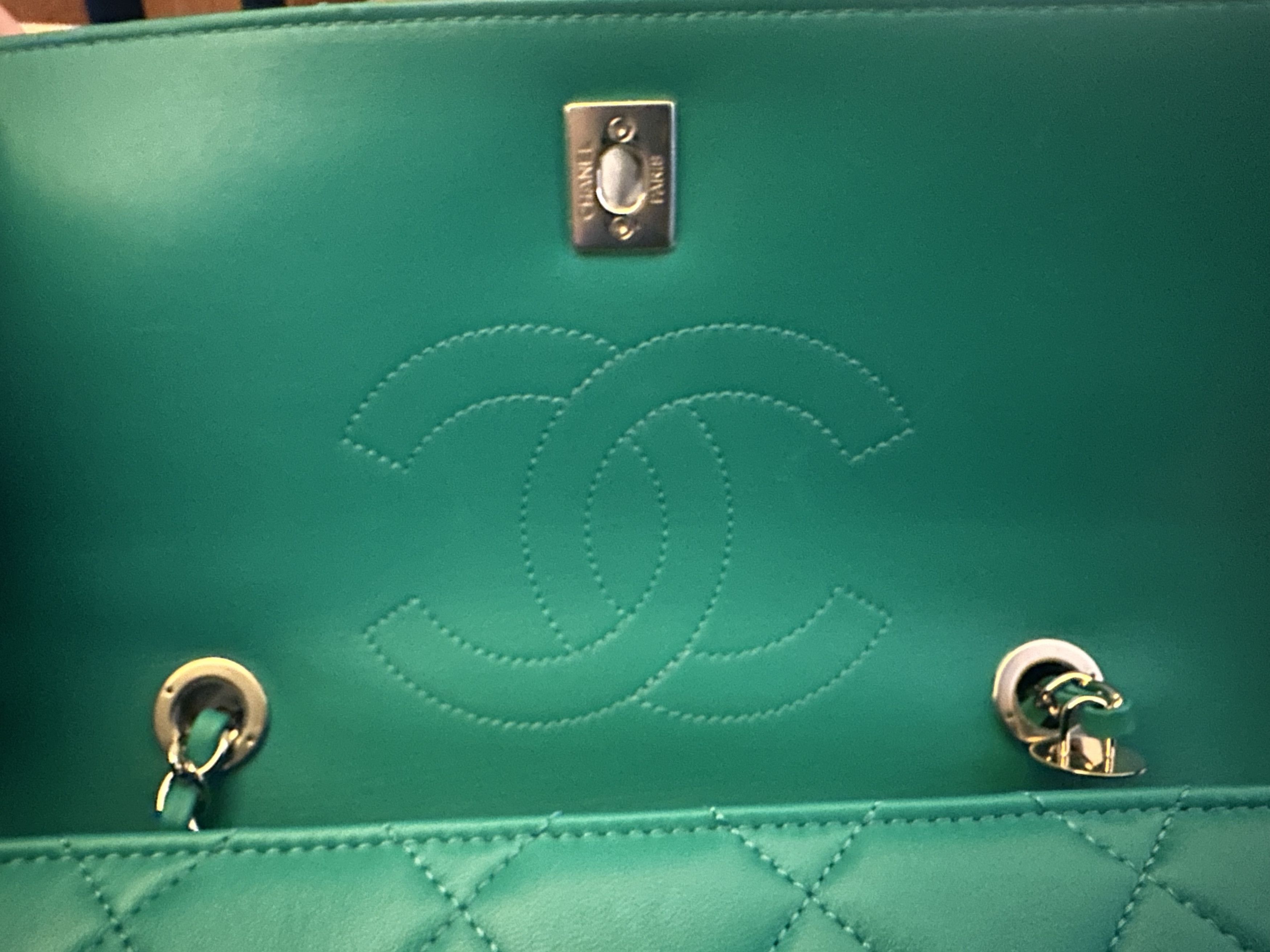 Chanel Chanel Trendy CC Top Handle Bag Quilted Lambskin Green Size ONE SIZE - 5 Thumbnail