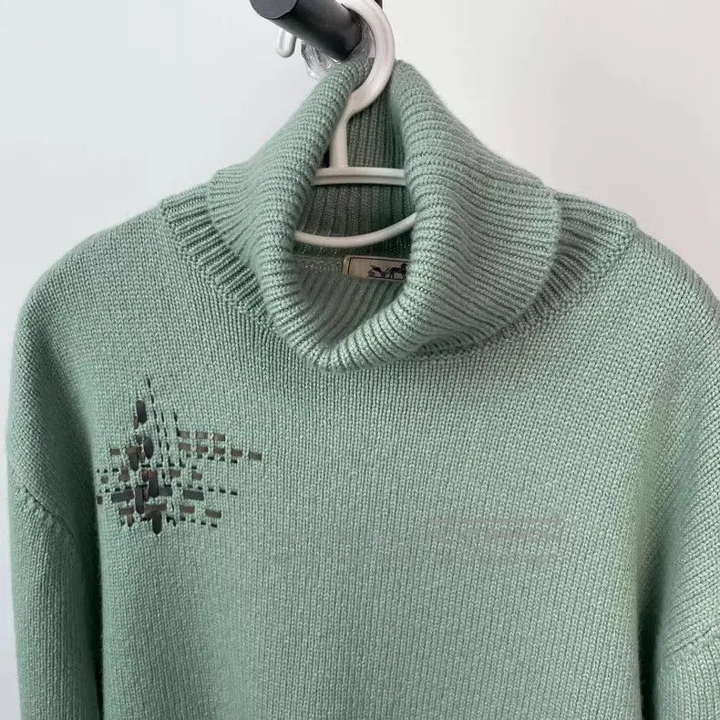 Hermes Hermes Cashmere Sweater, Light Green Size M / US 6-8 / IT 42-44 - 3 Thumbnail