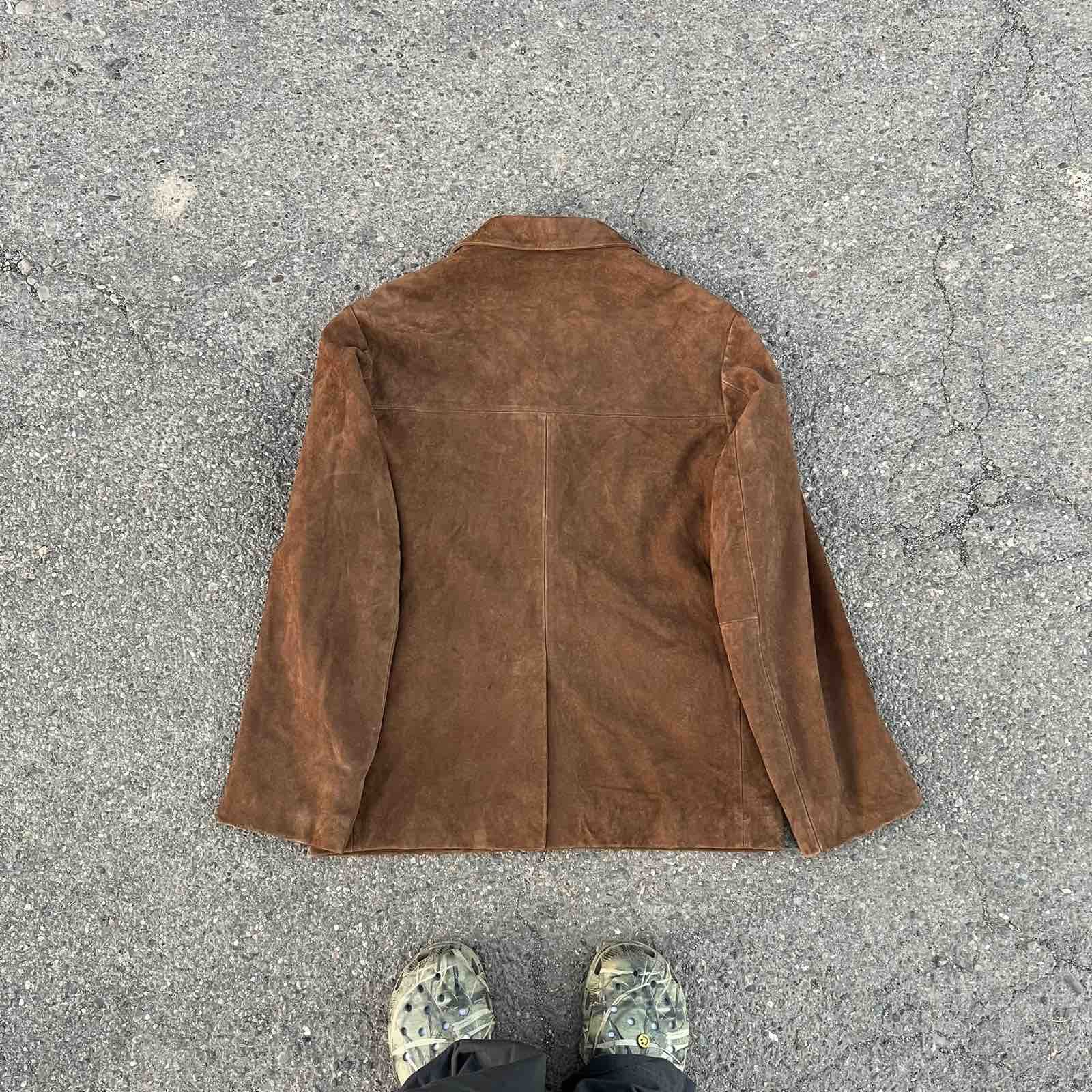 De Fursac de fursac suede Leather jacket Sz L Size US L / EU 52-54 / 3 - 3 Thumbnail