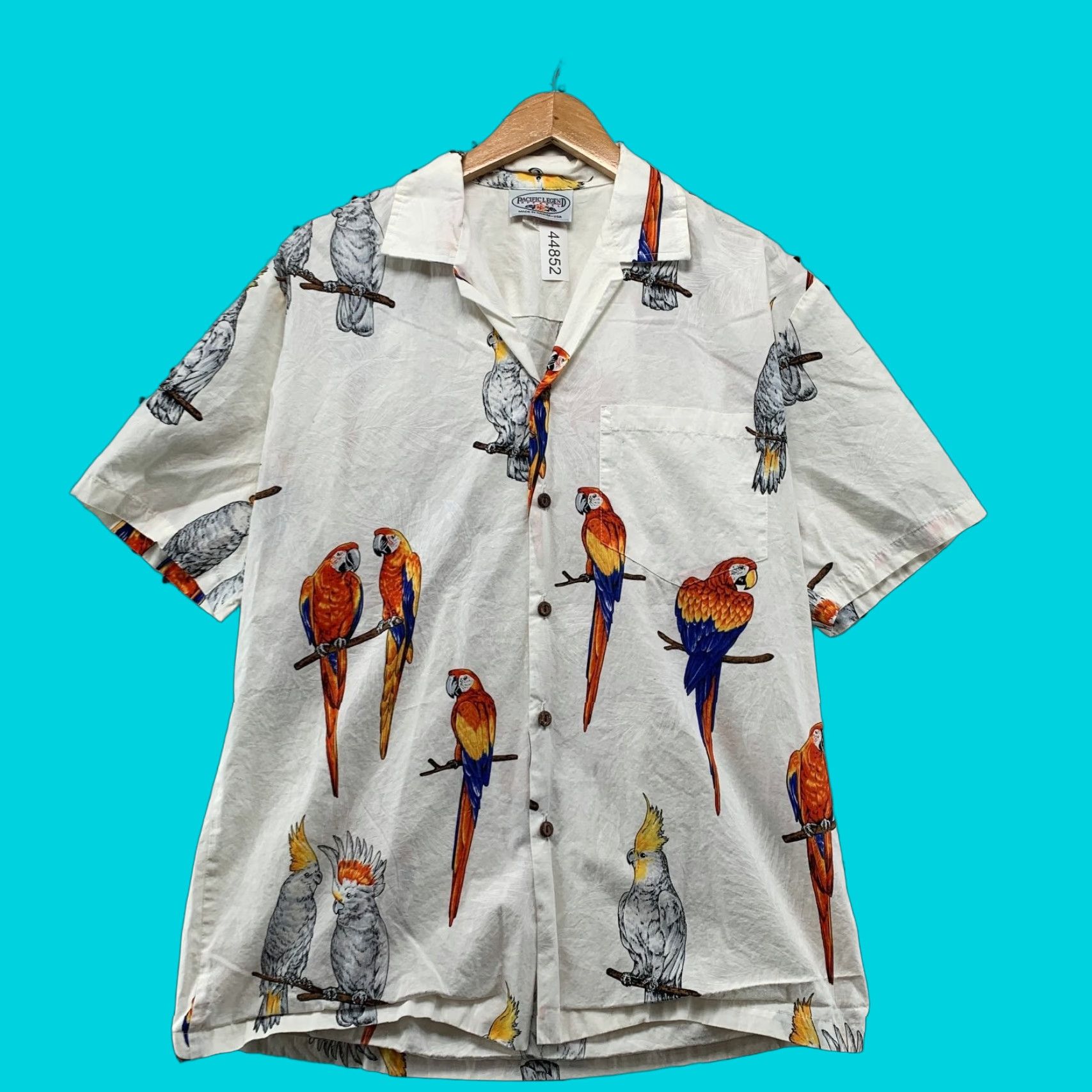 Vintage VINTAGE Pacific Legend Parrot Button Shirt Mens M Hawaiian USA Size US M / EU 48-50 / 2 - 1 Thumbnail