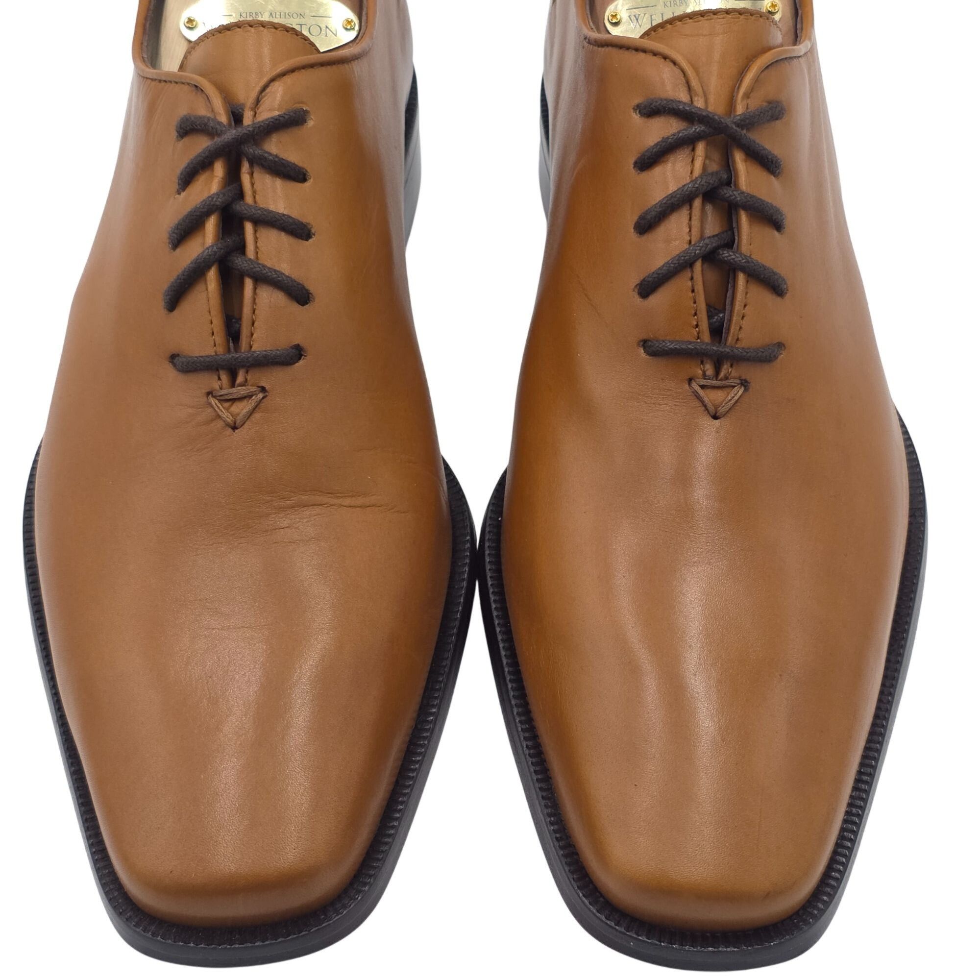 Donald Pliner NEW Donald J. Pliner Italy Wholecut Tan Calf Leather Derby Size US 7 / EU 40 - 2 Thumbnail