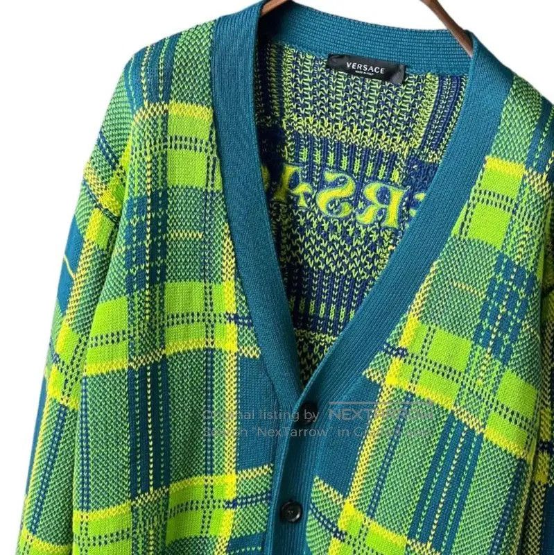 Versace Versace Green Cotton Long Sleeve Cardigan for Men . Size US M / EU 48-50 / 2 - 5 Thumbnail