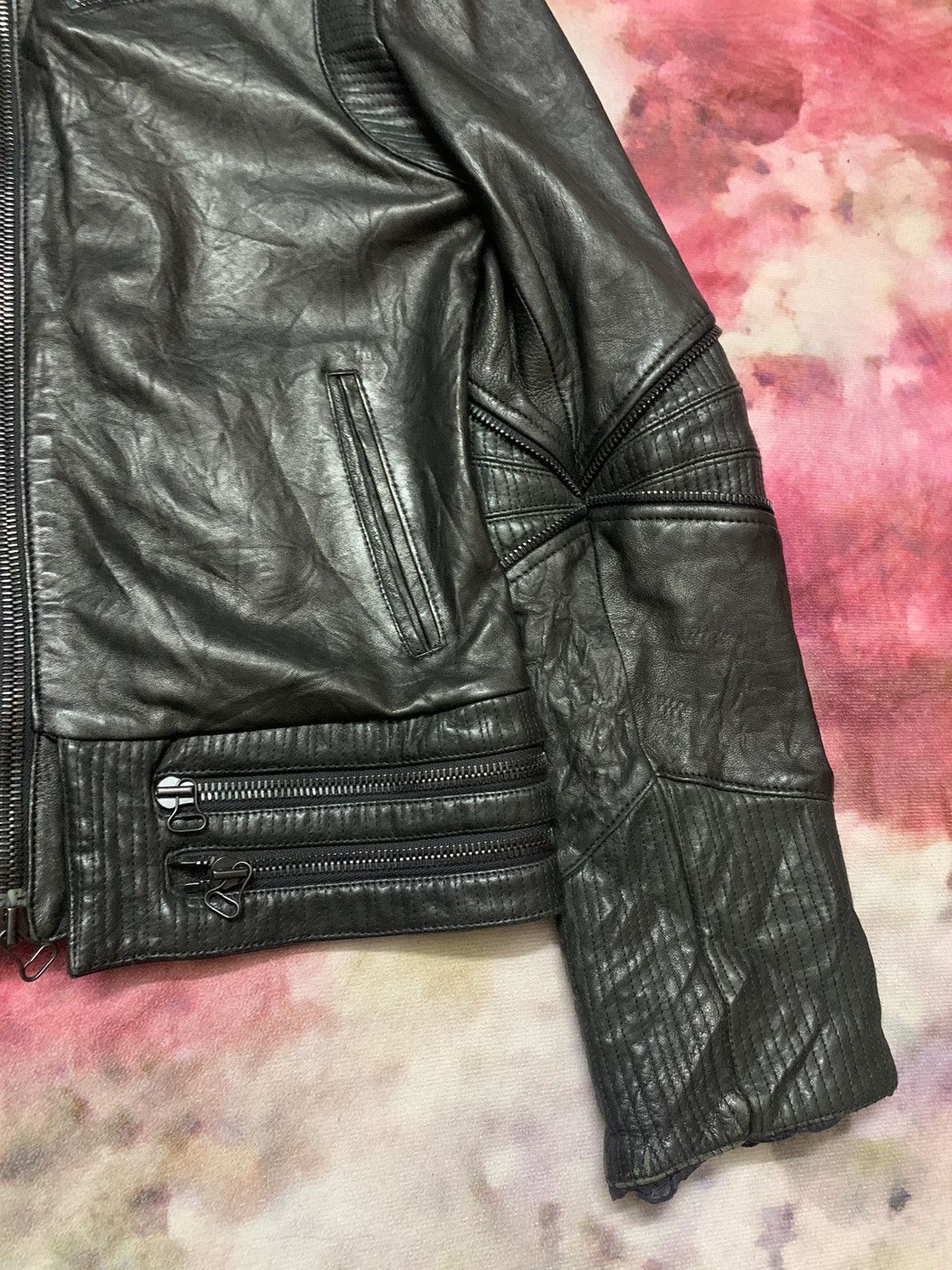 Tornado Mart Diamond Dogs x Cosa Nostra Cyberpunk Cropped Leather Biker Size US S / EU 44-46 / 1 - 6 Thumbnail