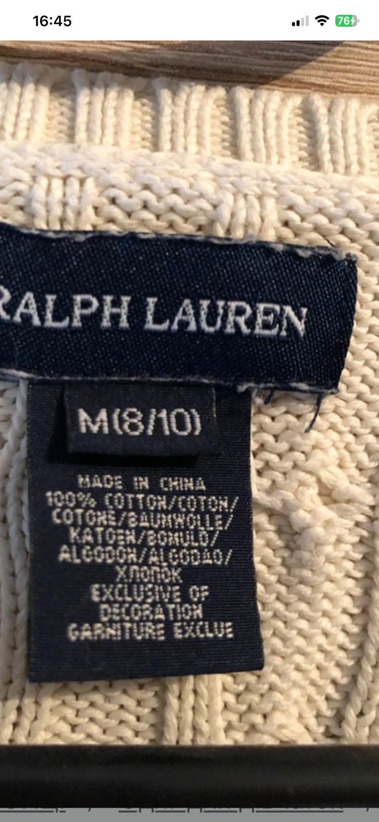Ralph Lauren Polo Ralph Lauren White Cable Knit Short Sleeve Jumper Size XS / US 0-2 / IT 36-38 - 5 Thumbnail