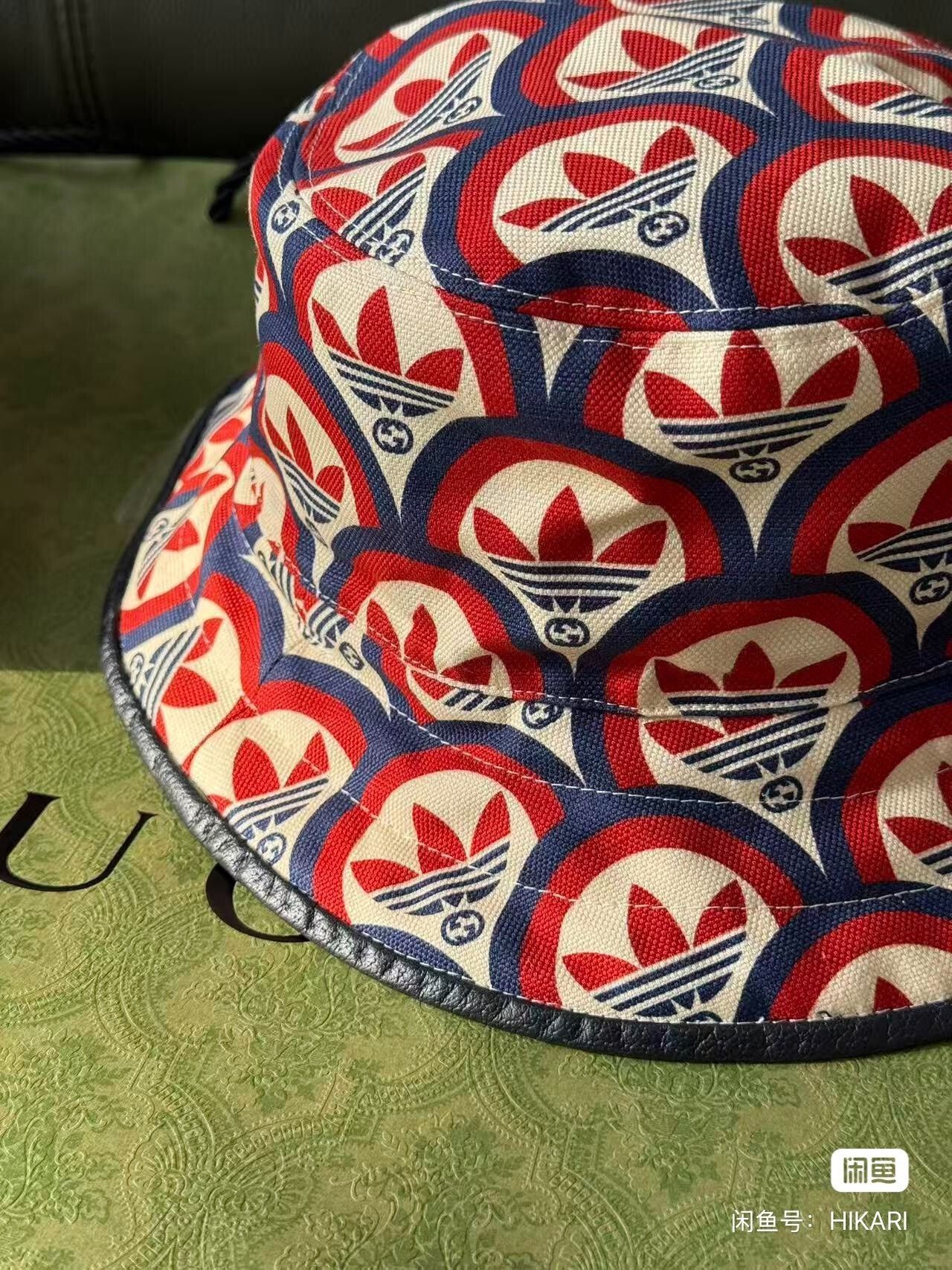 Gucci Gucci x Adidas All-Over Clover Logo Bucket Hat Size ONE SIZE - 5 Thumbnail