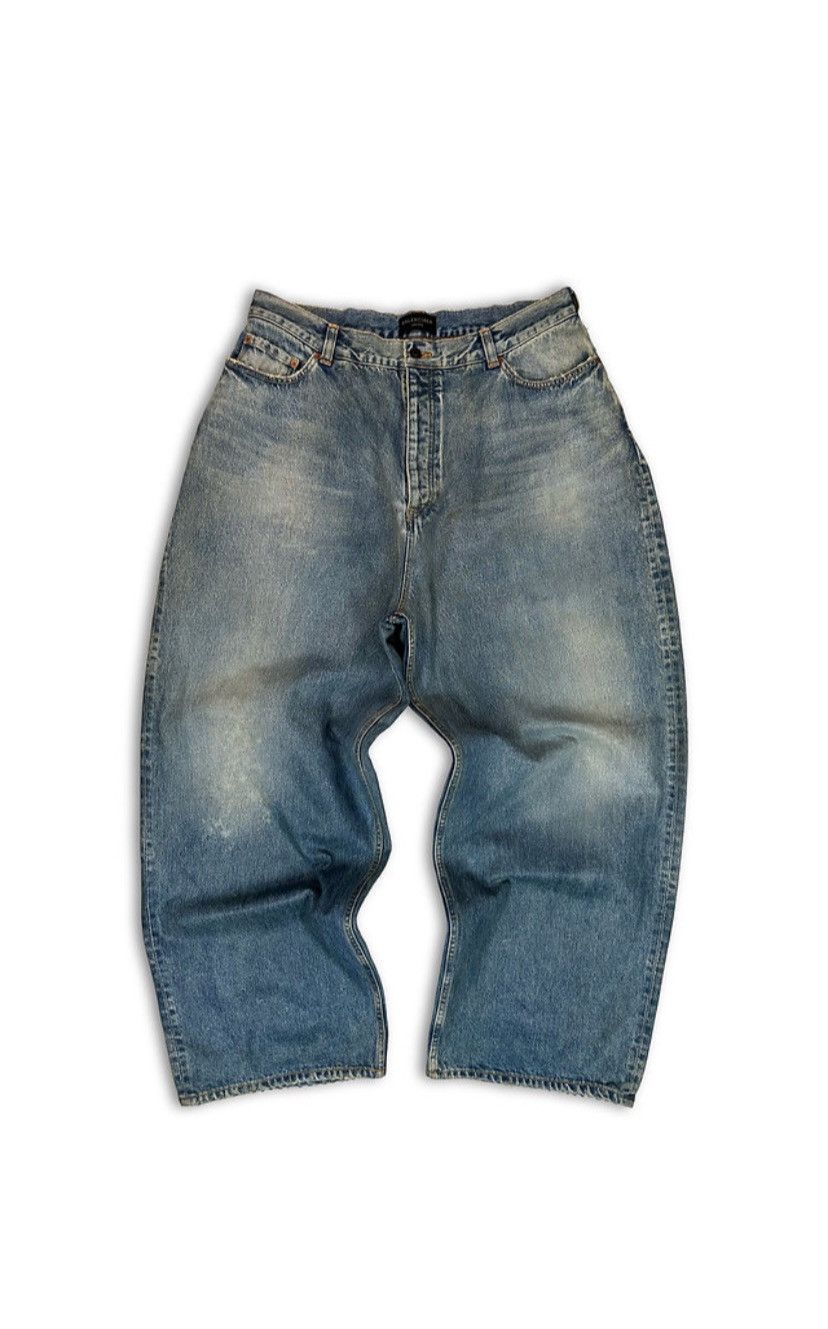 Balenciaga AW22 Balenciaga 360° Waxed Baggy 'Liquid Denim' Blue