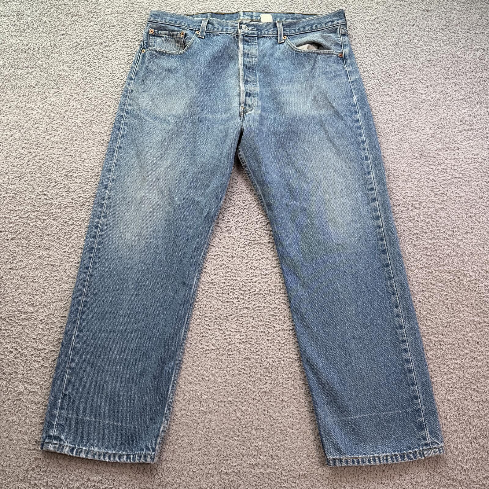 Levi's Vintage Levis 501 Jeans 38 Light Wash Distressed Faded Baggy Size US 38 / EU 54 - 1 Thumbnail