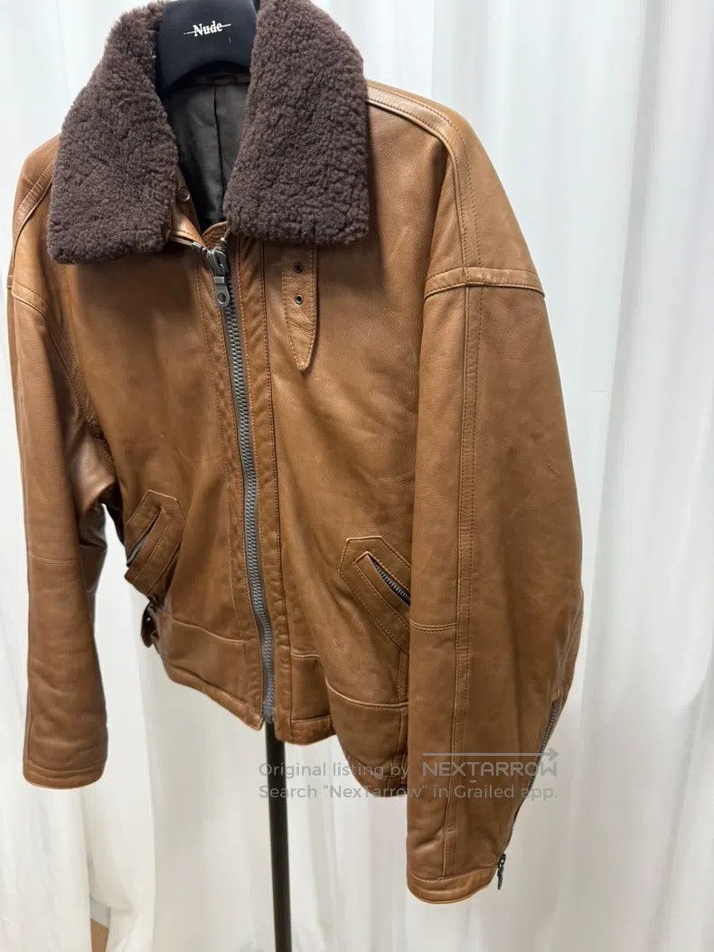 Issey Miyake Issey Miyake Leather jacket, brown Size US S / EU 44-46 / 1 - 2 Thumbnail