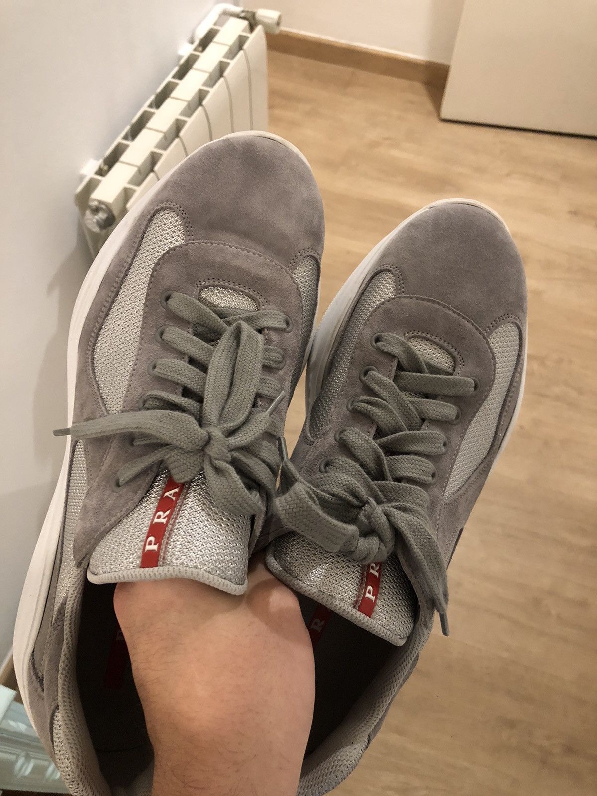 Prada Grey Prada Sneakers for Luna Rossa Size US 9 / EU 42 - 10 Thumbnail