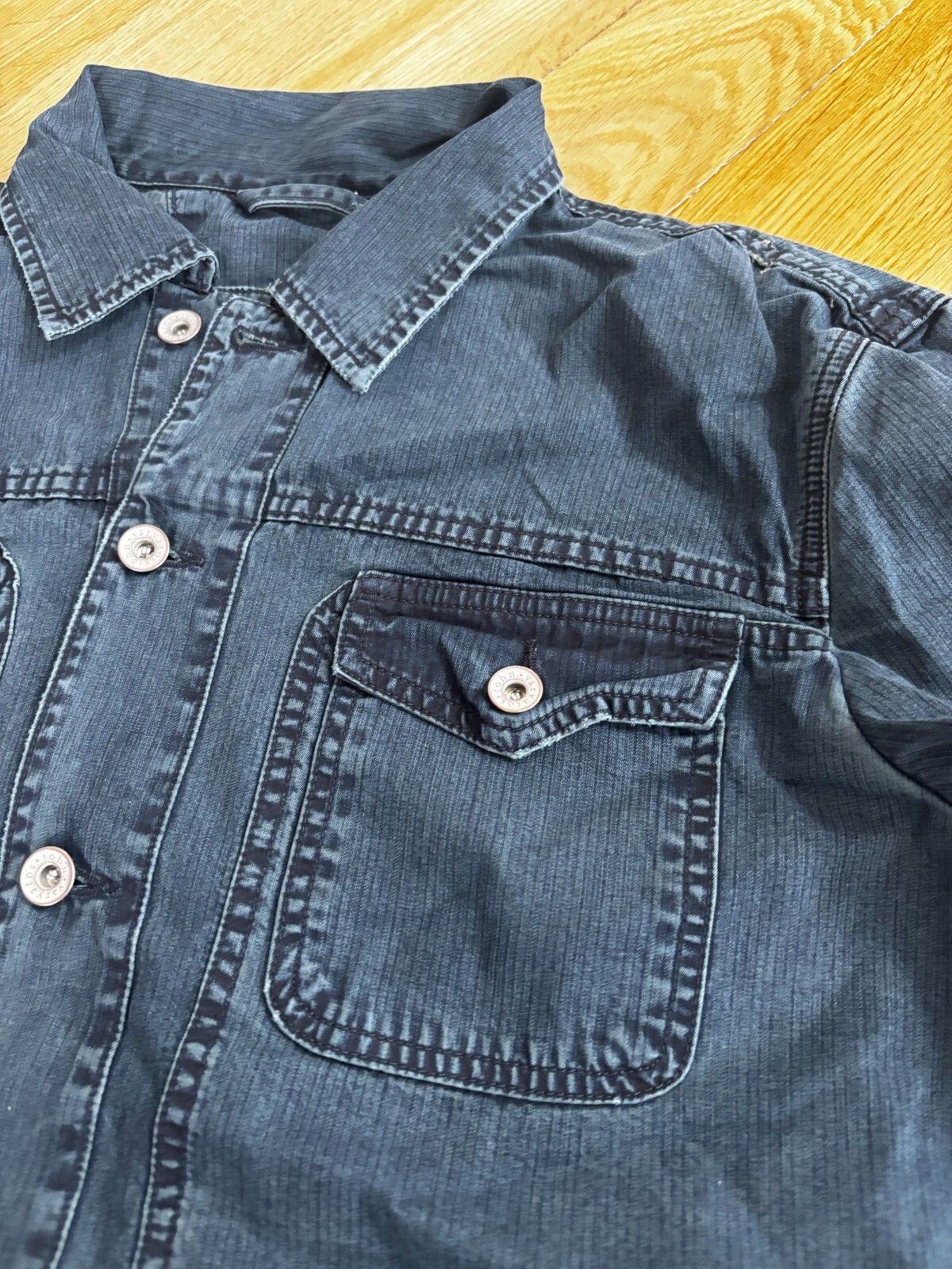 John Varvatos John Varvatos Men Jacket Denim Striped Size L Size US L / EU 52-54 / 3 - 3 Thumbnail