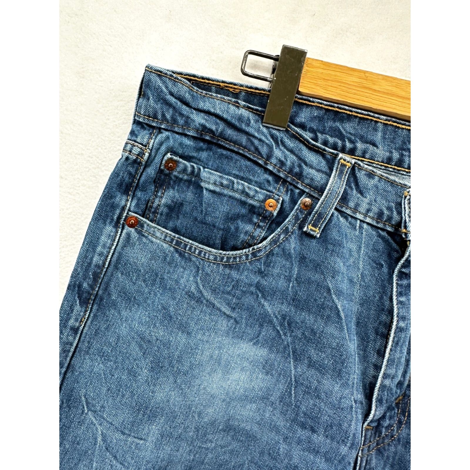 Levi's Levis Jeans 36x32 Mens Blue 527 Straight American Western Dark Wash Faded Denim Size US 36 / EU 52 - 3 Thumbnail