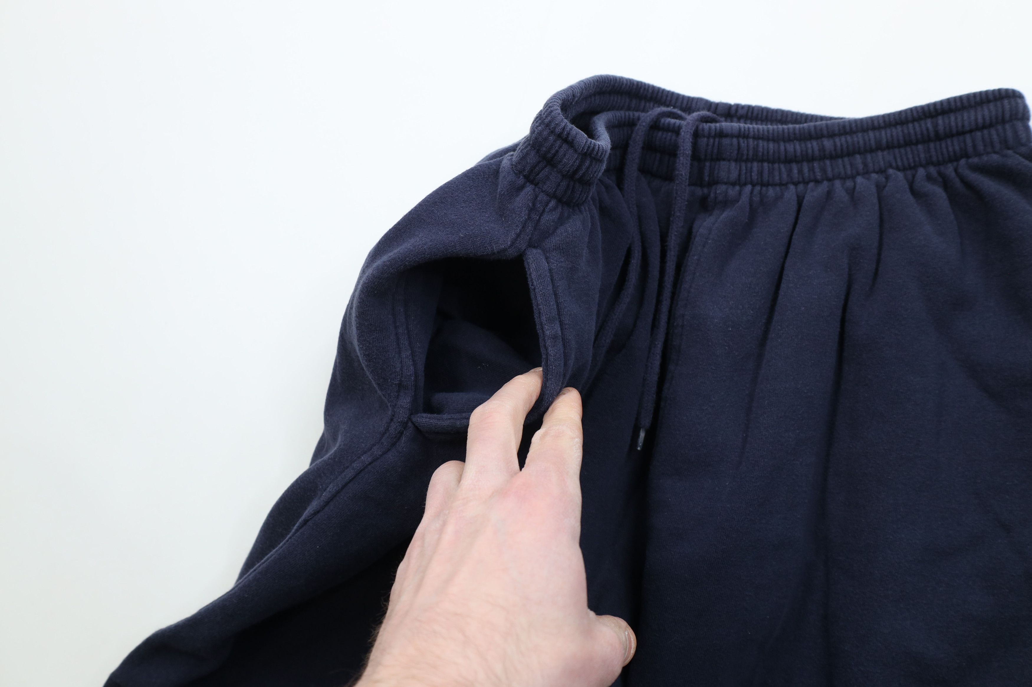 Vintage Vintage 90s Streetwear Wide Leg Sweatpants Pants Navy Blue Size US 32 / EU 48 - 7 Thumbnail
