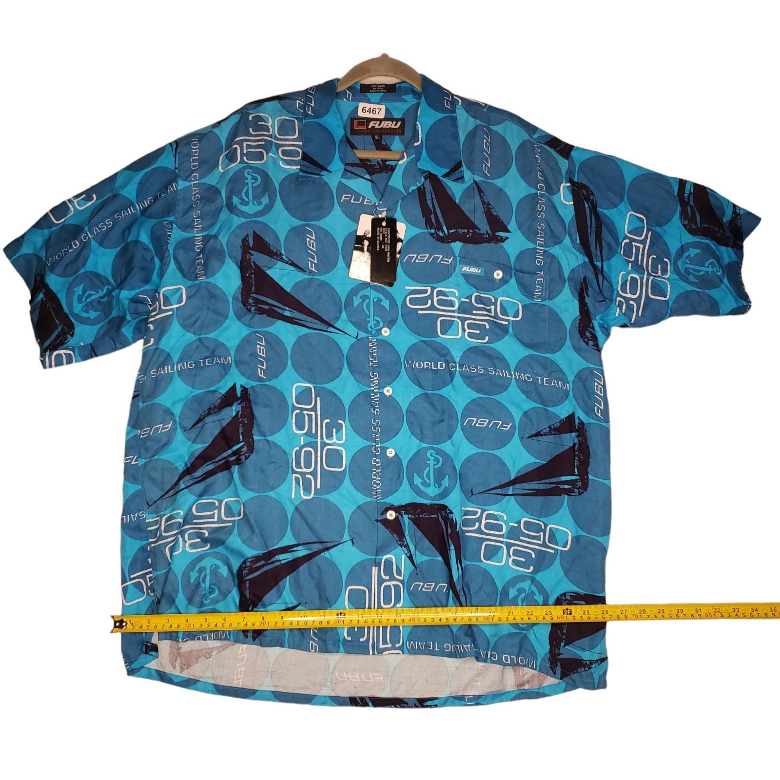 Fubu VTG FUBU World Class Sailing Team Button Up Shirt Size XL Size US XL / EU 56 / 4 - 10 Thumbnail