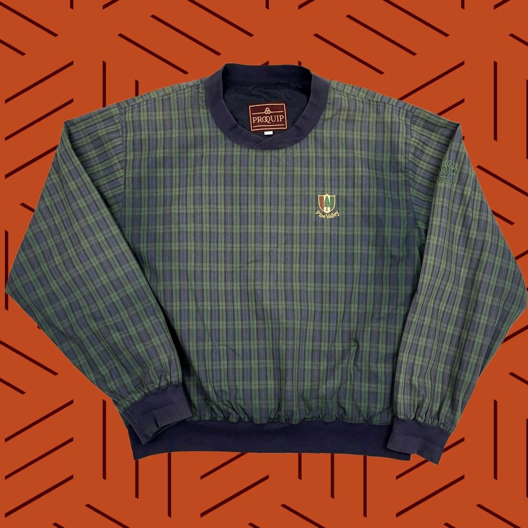 Vintage VTG Pine Valley Golf Club Pullover Mens L Tartan Blackwatch Plaid Retro 90s Y2K Jacket Size US L / EU 52-54 / 3 - 1 Thumbnail