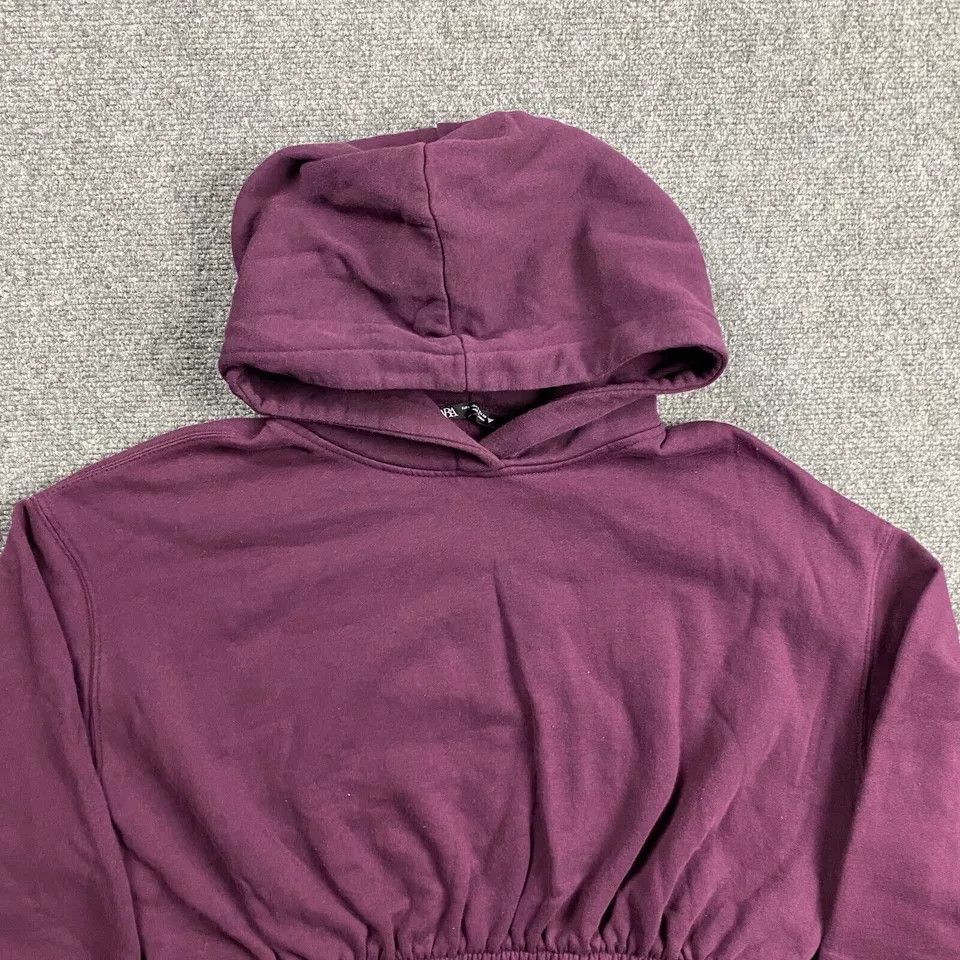 Zara Zara Hoodie Women's Large Crop Pullover Casual Cotton L Size L / US 10 / IT 46 - 2 Thumbnail