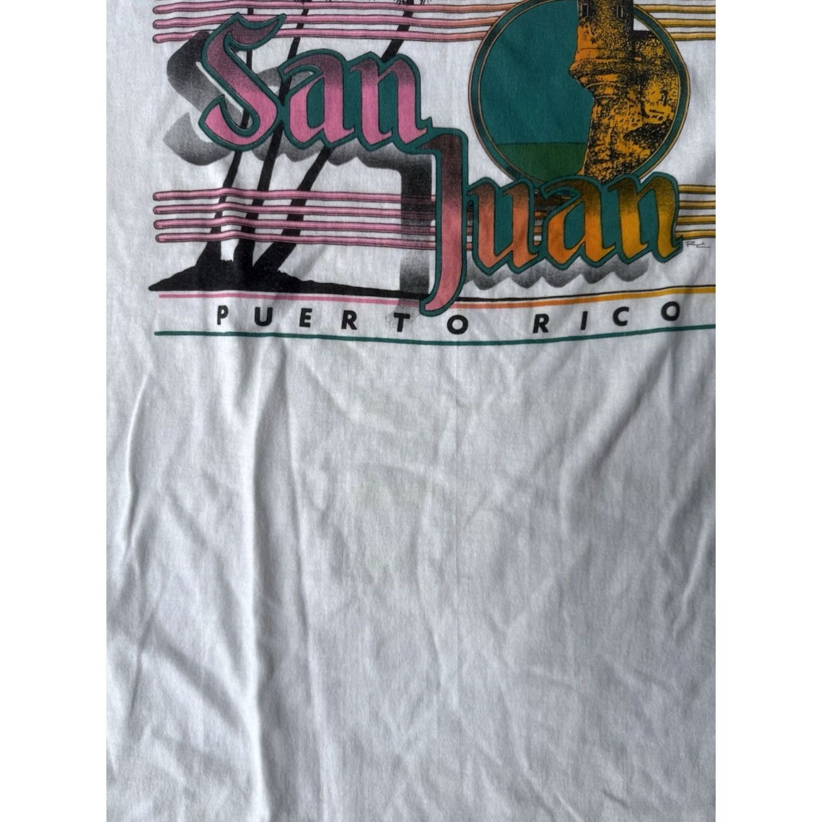 Vintage VINTAGE San Juan Puerto Tourist Souvenir T-Shirt XL Unisex Adults White 90s Graphic Print Single Stitch USA Shirts Size US XL / EU 56 / 4 - 4 Thumbnail