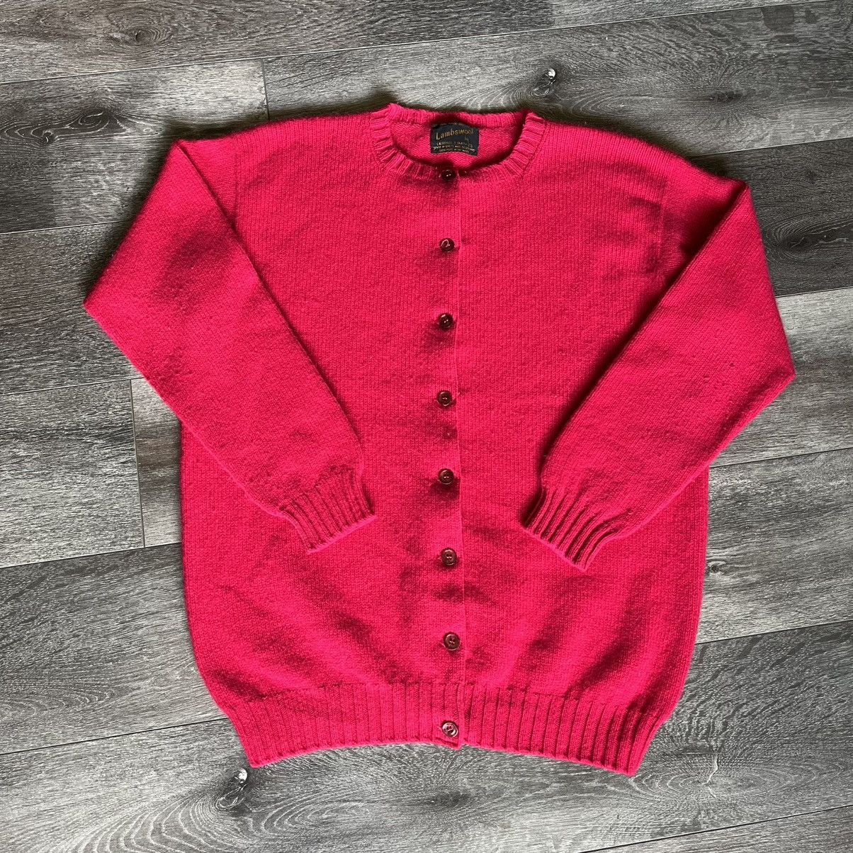 Vintage Vintage Laurence J Smith Shetland Lambswool Cardigan Sweater Size L / US 10 / IT 46 - 1 Thumbnail