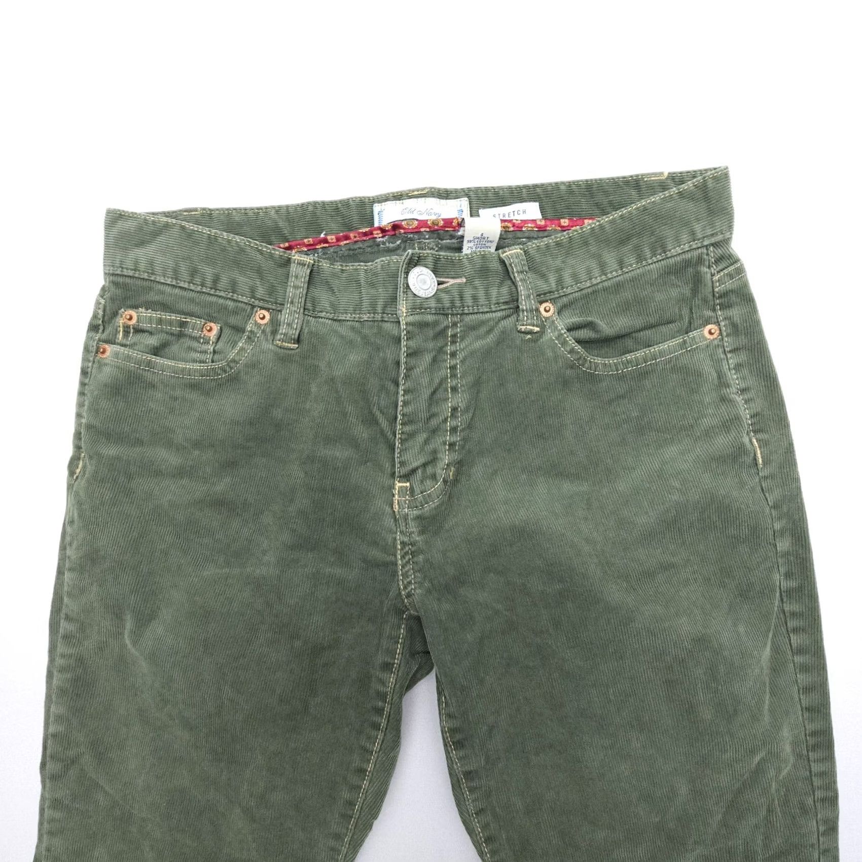Old Navy VINTAGE Old Navy Low Rise Bootcut Corduroy Pants Womens 4 Short Green Y2K 2005 Size 27" / US 4 / IT 40 - 3 Thumbnail