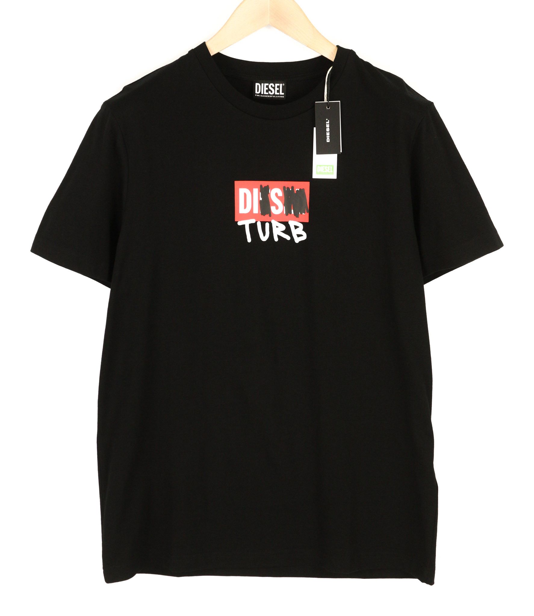 Diesel T-DIEGOS-B10 XL Black Short Sleeve Logo Tricot 40339 Size US XL / EU 56 / 4 - 1 Thumbnail
