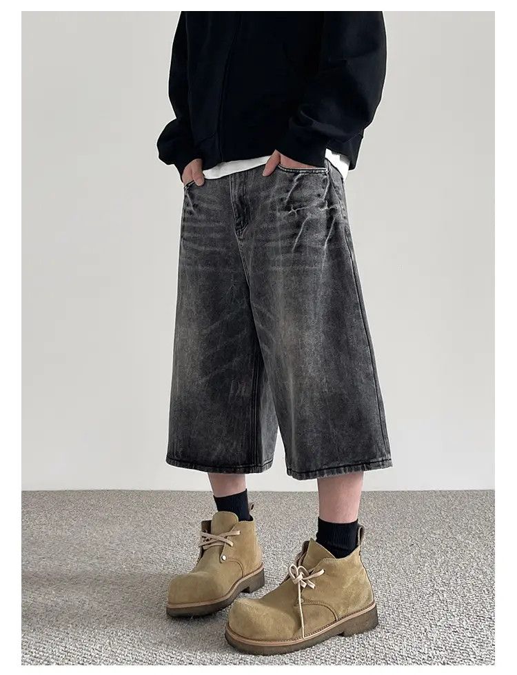 Japanese Brand × Jean Baggy Denim Shorts, Jean Shorts Size US 34 / EU 50 - 4 Thumbnail