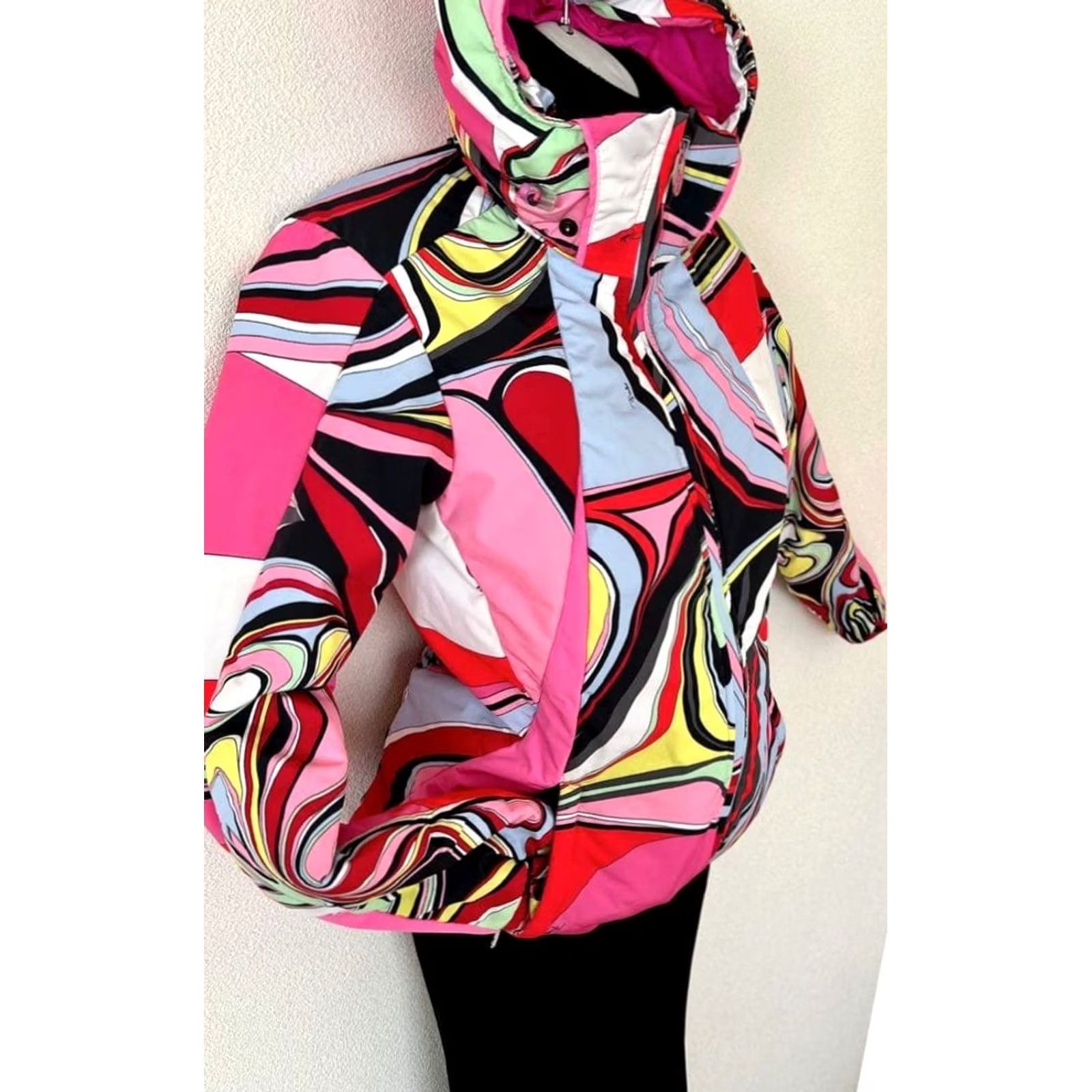 Emilio Pucci Emilio Pucci Multicolor Down Ski Jacket Long Sleeve Women Polyester Used - Rossignol Collaboration Size S / US 4 / IT 40 - 2 Thumbnail