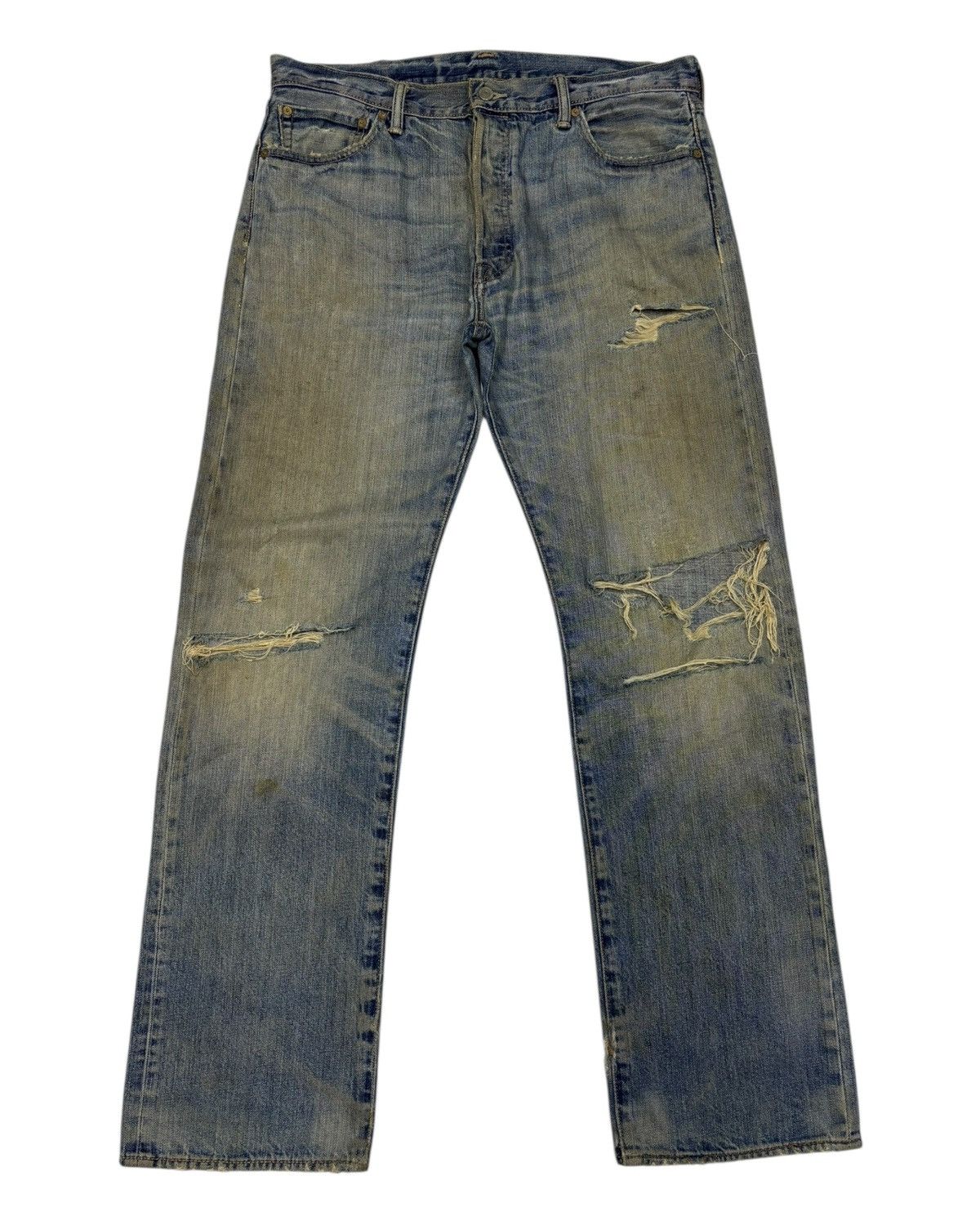 Levi's × Undercover 🔥LEVIS 501 THRASHED MUD WASH RUSTY DISTRESS UNDERCOVER STYLE Size US 36 / EU 52 - 7 Thumbnail