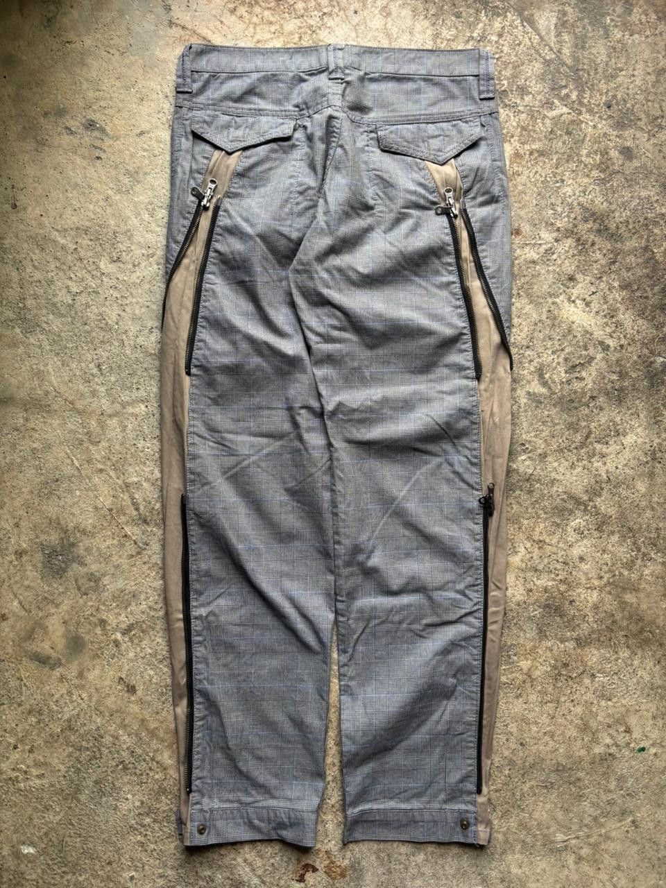 PPFM 2000s PPFM Multi Zipper Side Hybrid Adjustable Plaid Pants Size US 32 / EU 48 - 9 Thumbnail